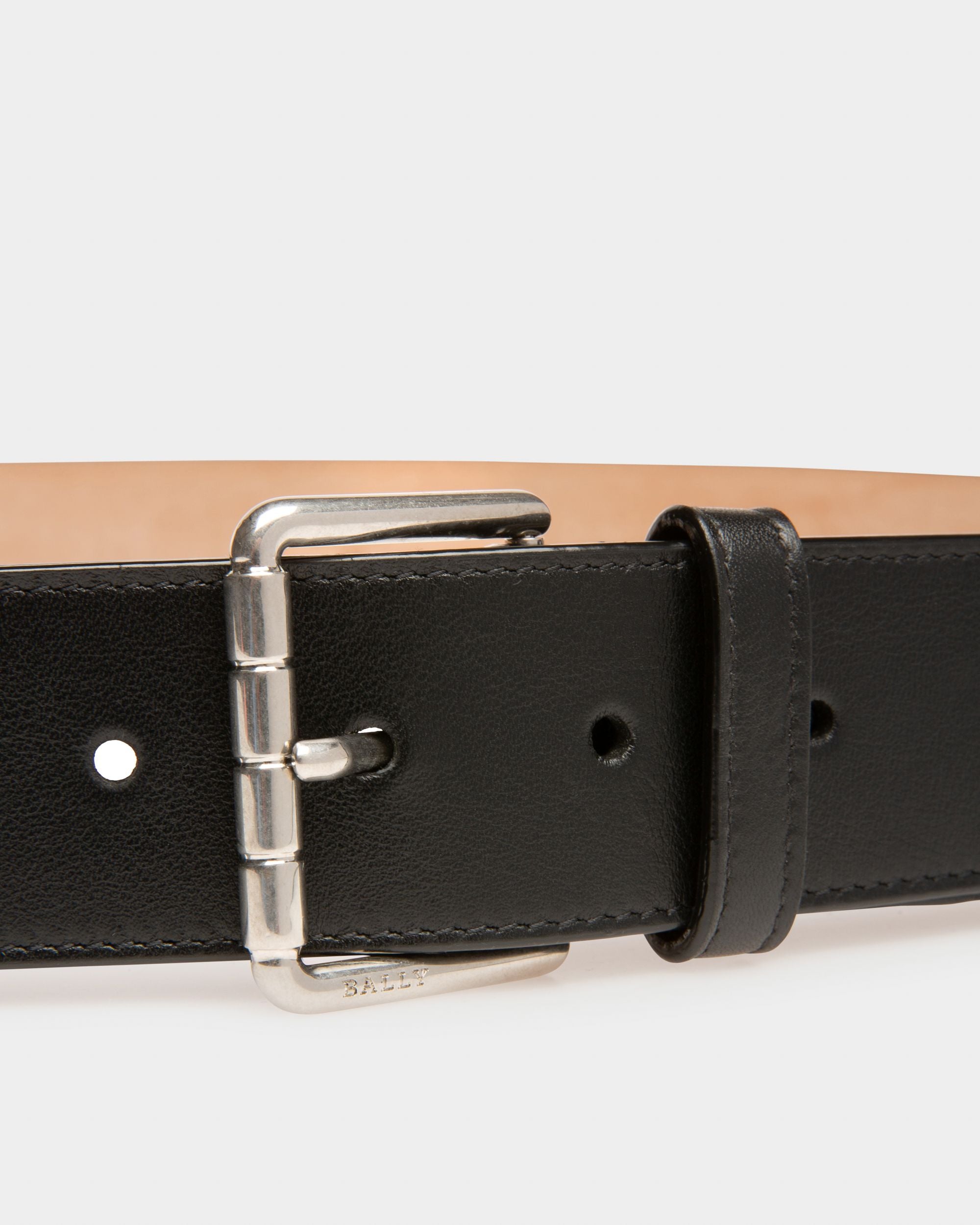 Wilford Ceinture 40 Mm Noire En Cuir Et Tissu - Homme - Bally - 03
