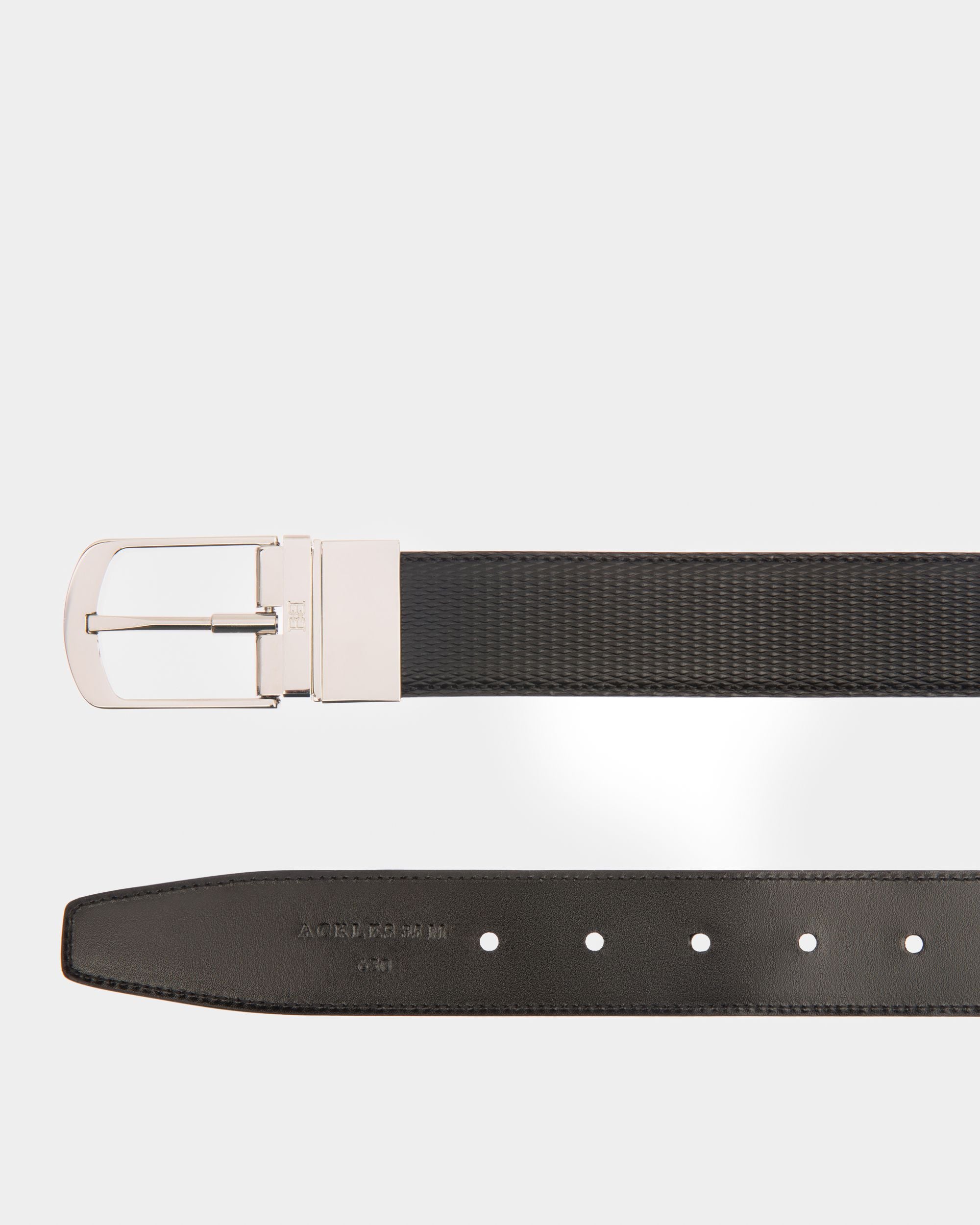 Ackles Ceinture 35 Mm En Cuir Noir - Homme - Bally - 02