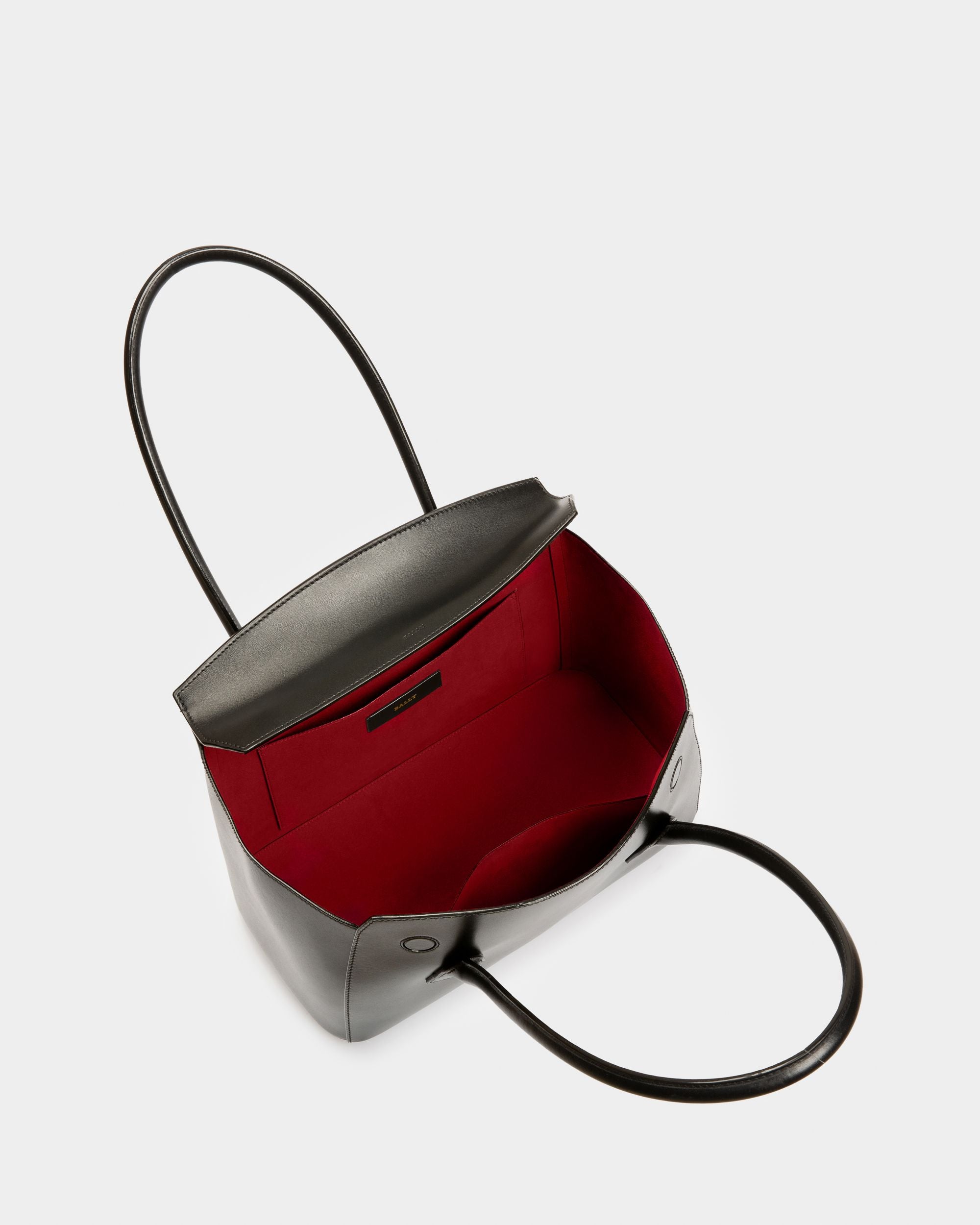 Sandah Sac À Main À Anses En Cuir Noir - Femme - Bally - 03