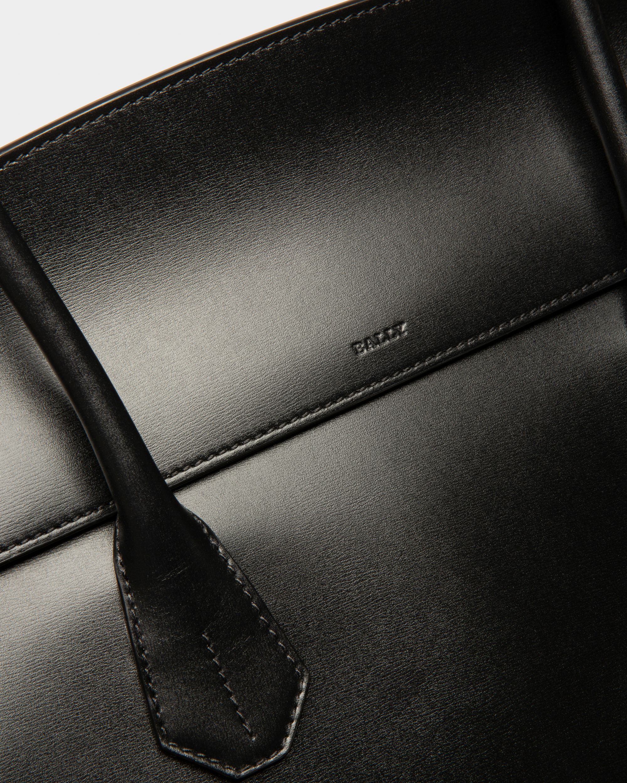 Sandah Sac À Main À Anses En Cuir Noir - Femme - Bally - 04