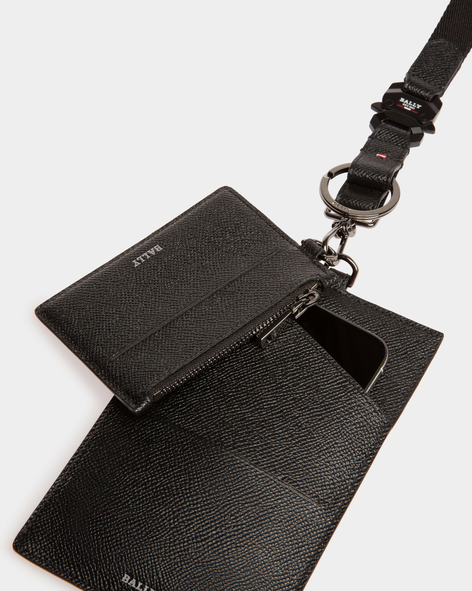 Braad Portefeuille Et Étui Pour Téléphone En Cuir Noir - Homme - Bally - 03