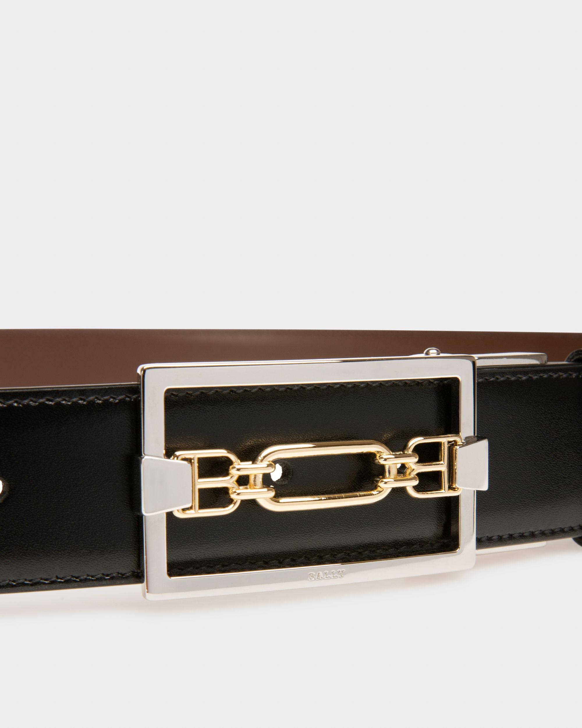 Draper 35 Mm Breiter Gürtel Aus Leder In Schwarz Und Braun - Herren - Bally - 03