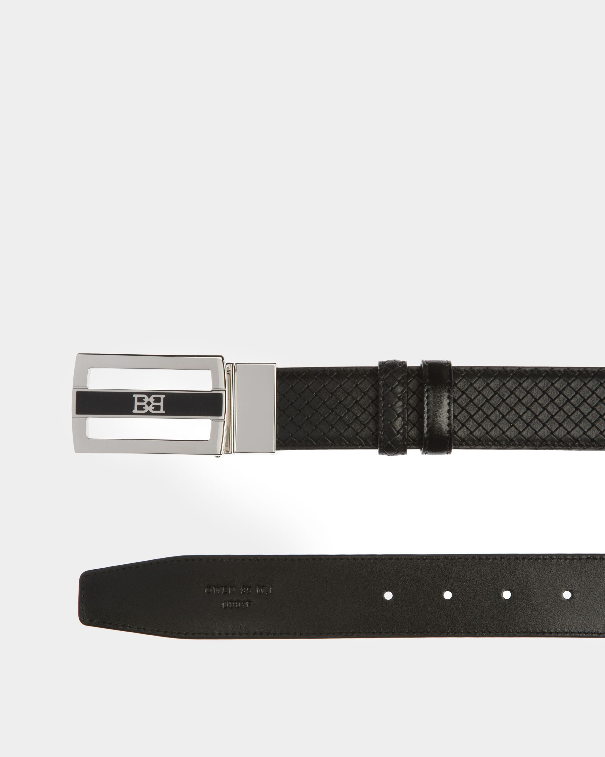 Owen Ceinture De 35 Mm En Cuir Noir - Homme - Bally - 02