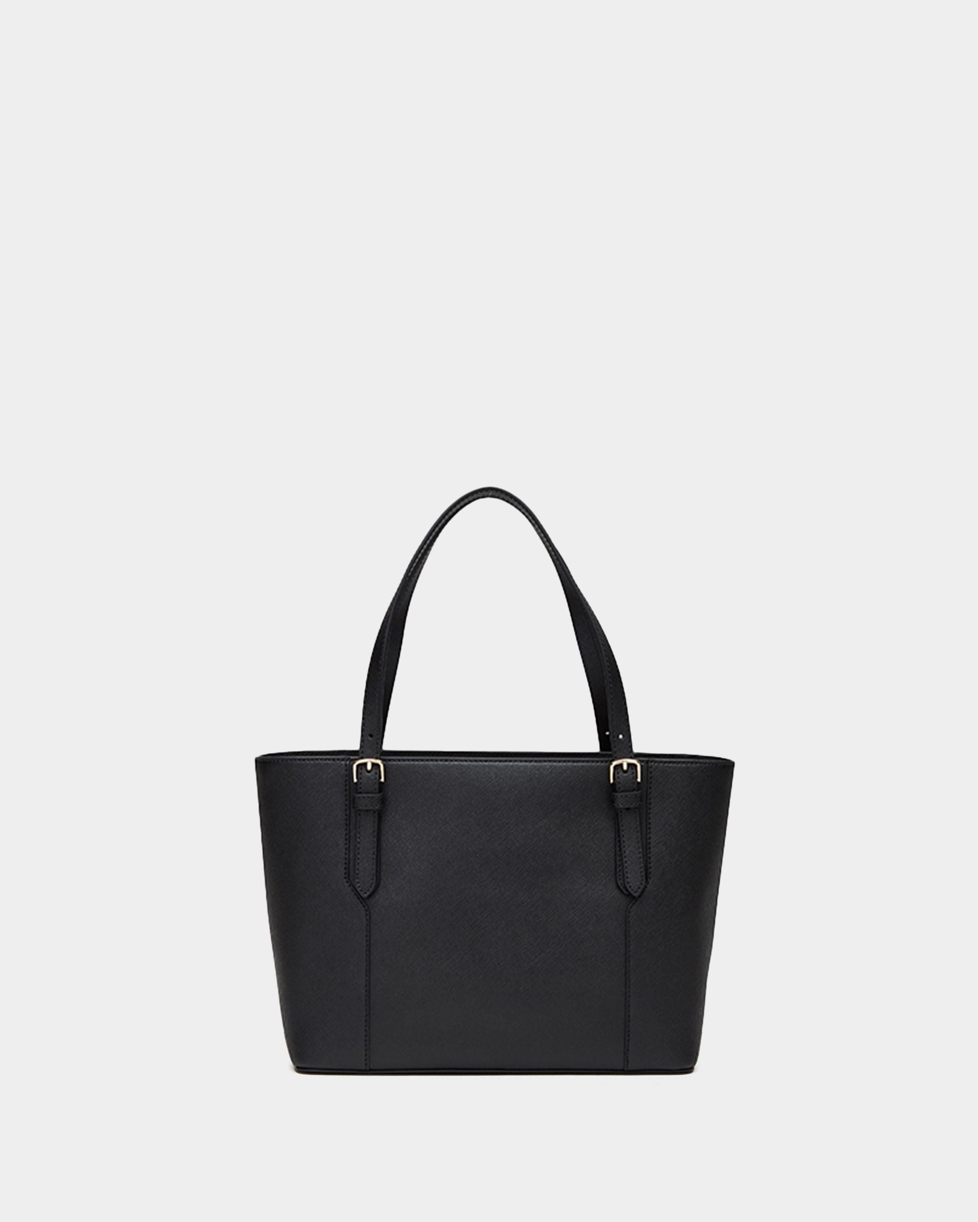 Women's Casual Black Striped Tote Bag - Women's - Bally - 02