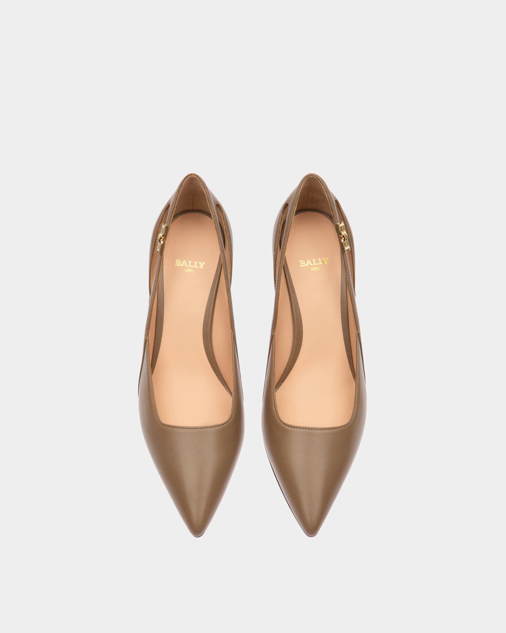 Elsa Pumps Aus Taupefarbenem Leder - Damen - Bally - 02