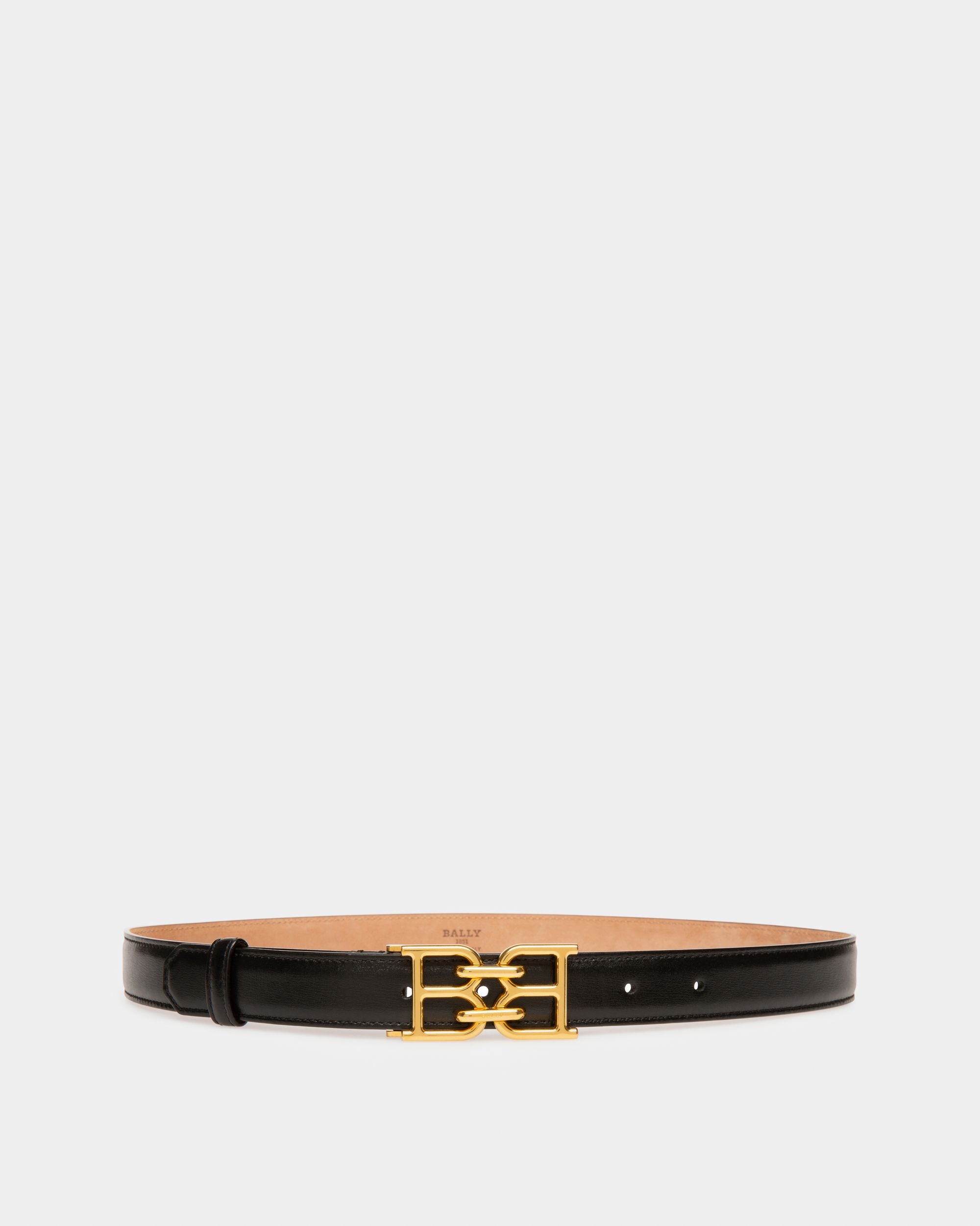 B-Chain Ceinture 25 Mm En Cuir Noir - Femme - Bally - 01