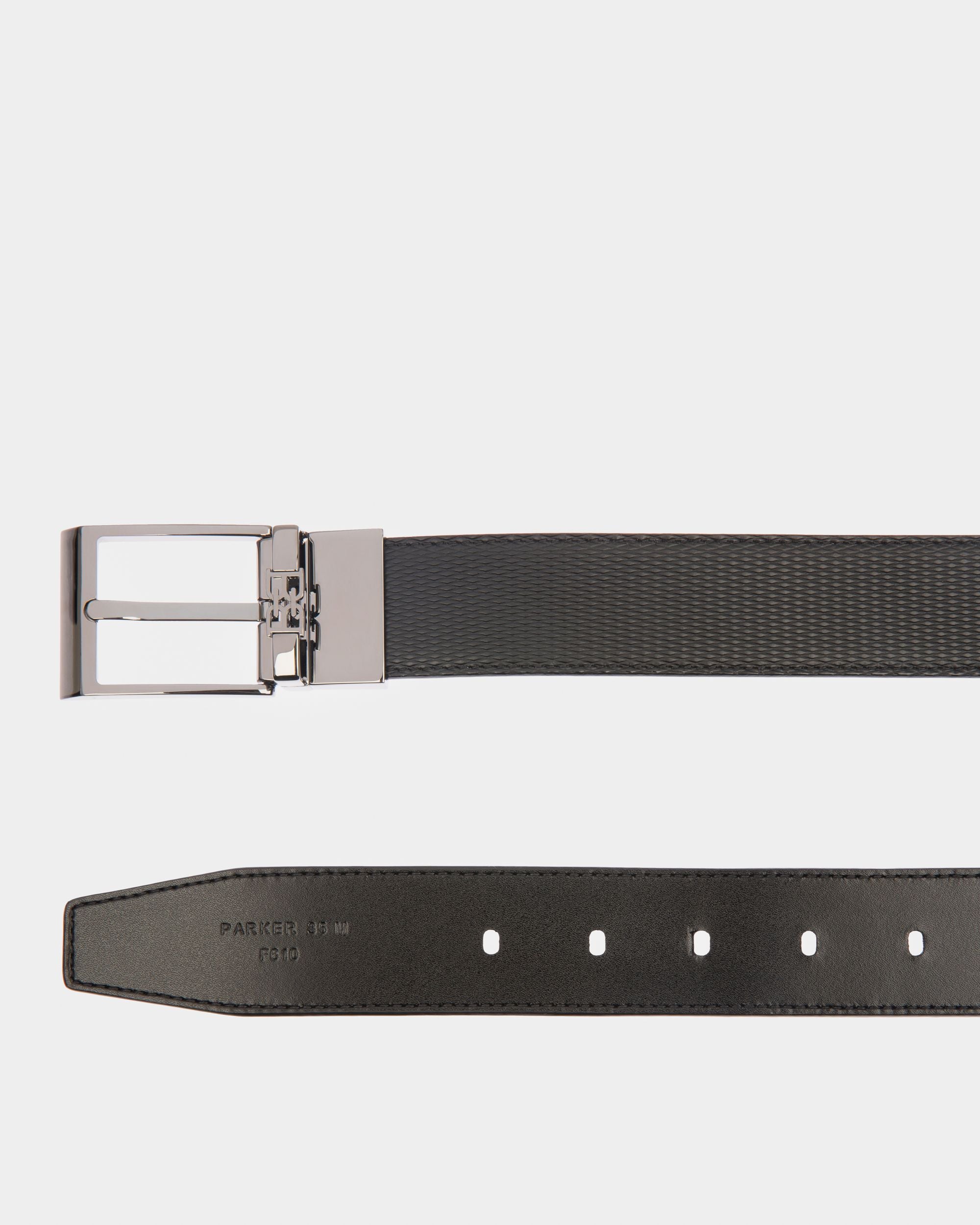 Parker Ceinture 35 Mm En Cuir Noir - Homme - Bally - 02