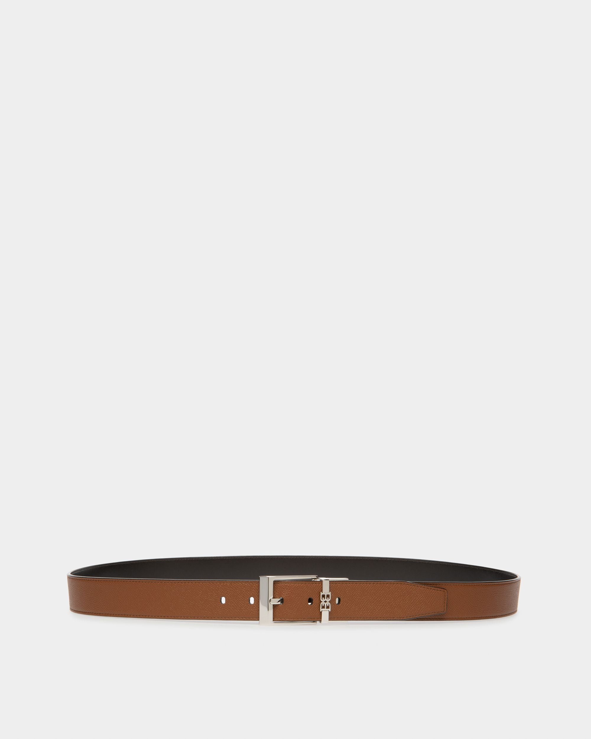Parker Ceinture De 35 Mm En Cuir Marron Et Noir - Homme - Bally - 01