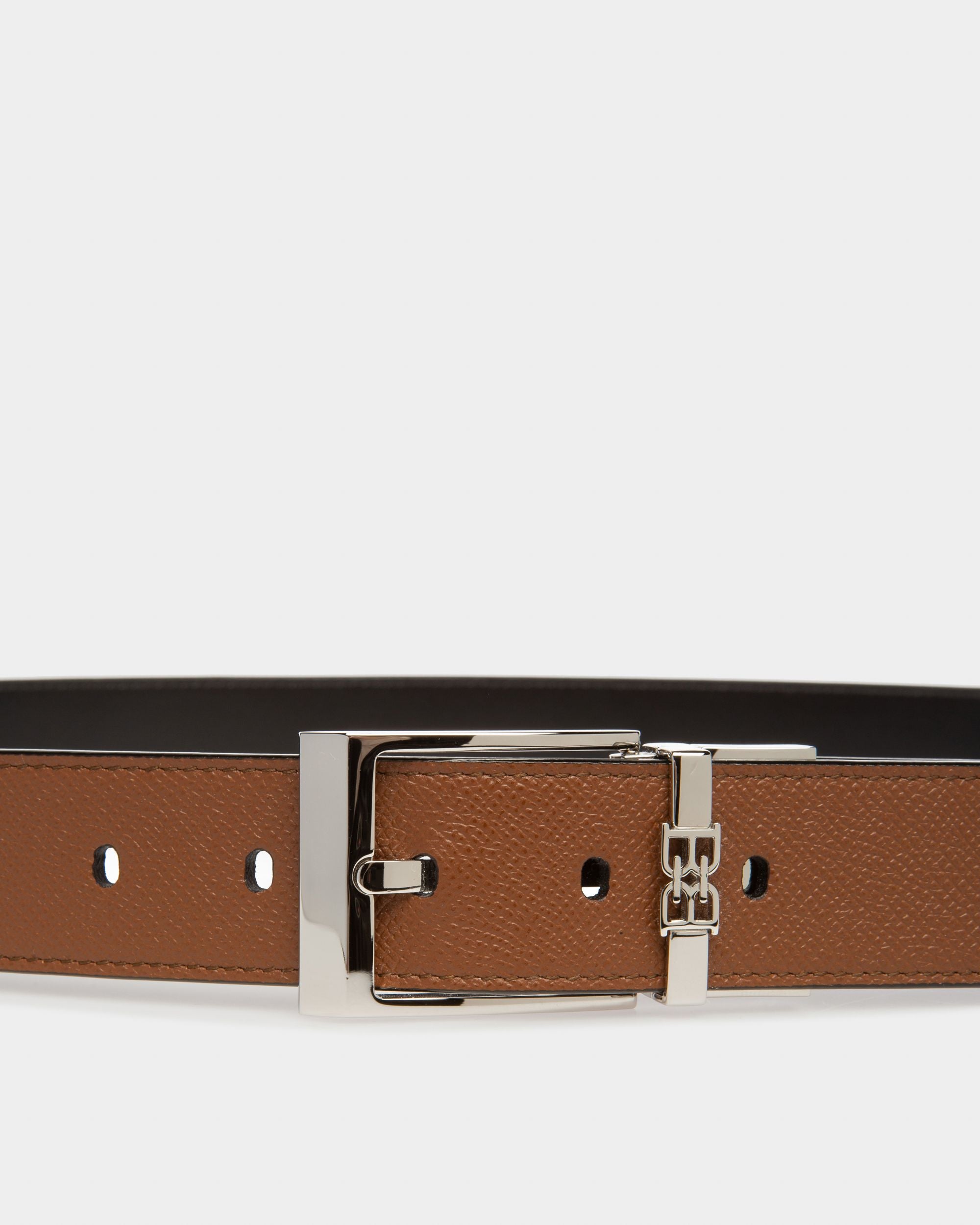 Parker Ceinture De 35 Mm En Cuir Marron Et Noir - Homme - Bally - 03