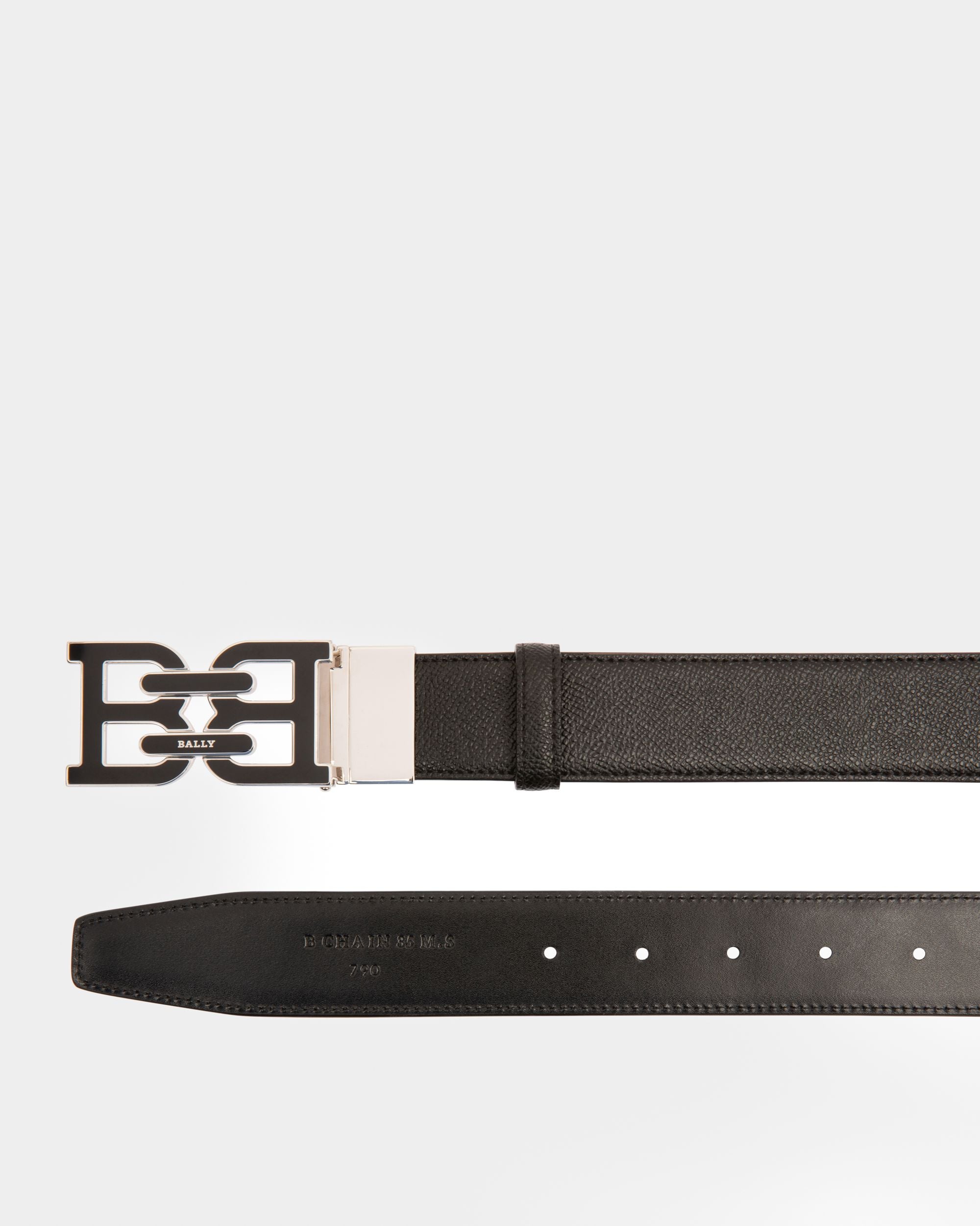 B-Chain Ceinture 35 Mm En Cuir Noir - Homme - Bally - 02