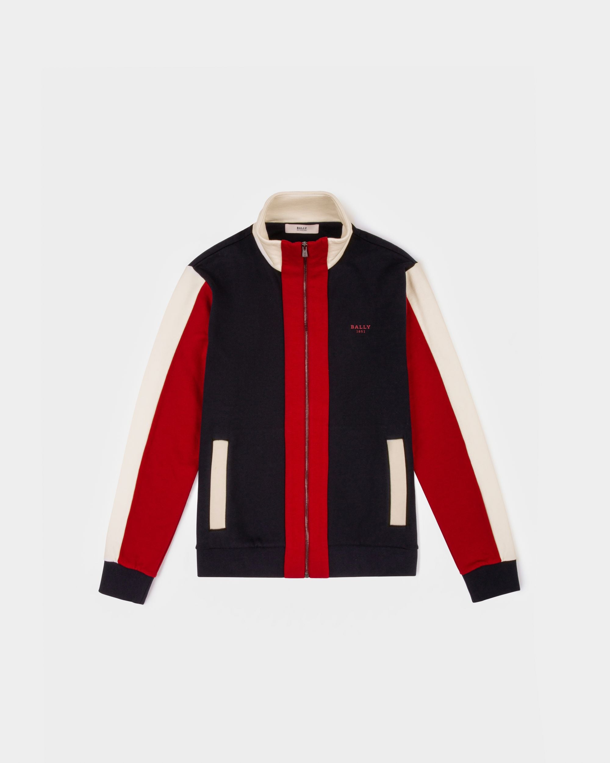 Haut En Coton Marine Et Rouge Bally - Homme - Bally - 01