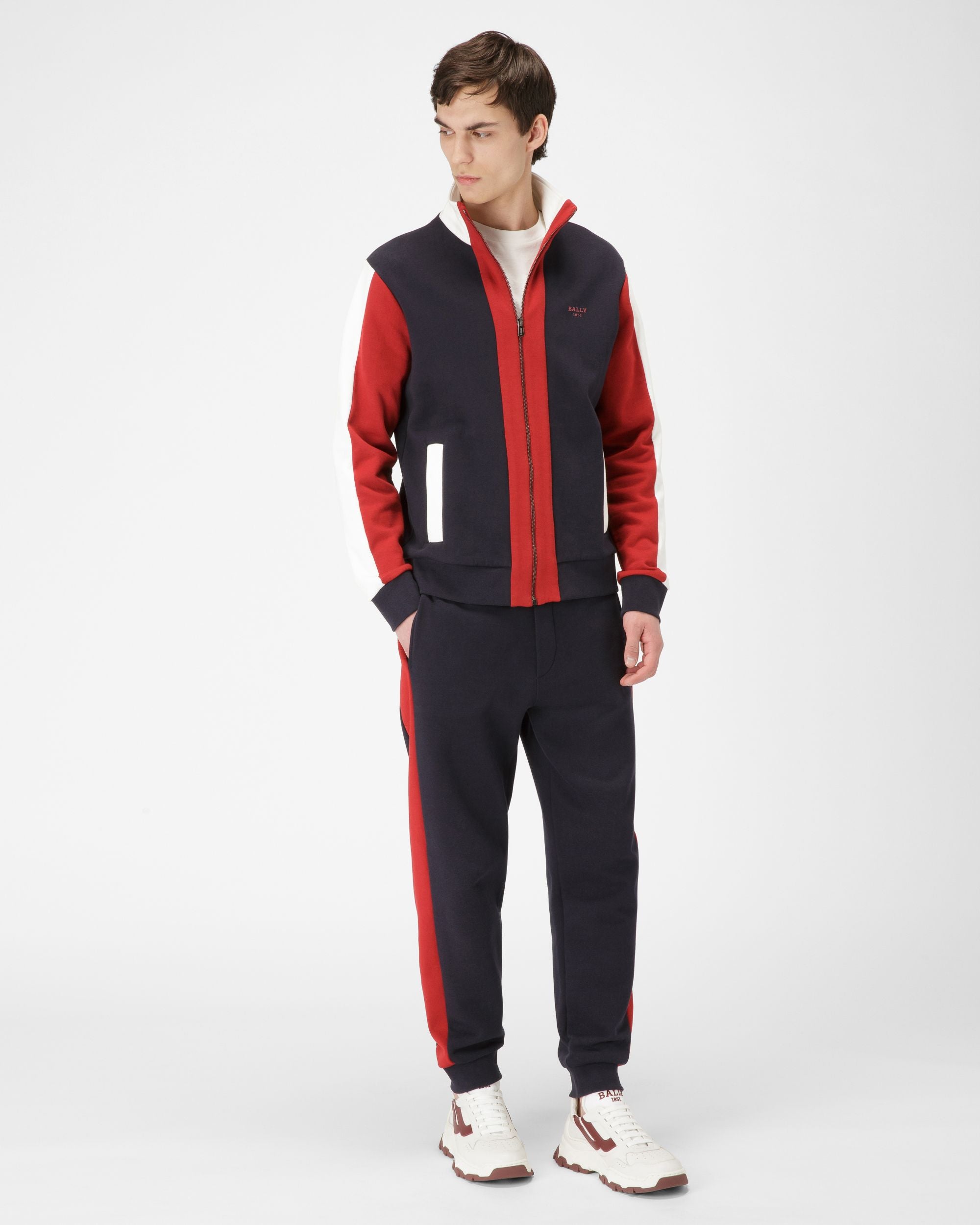 Haut En Coton Marine Et Rouge Bally - Homme - Bally - 05
