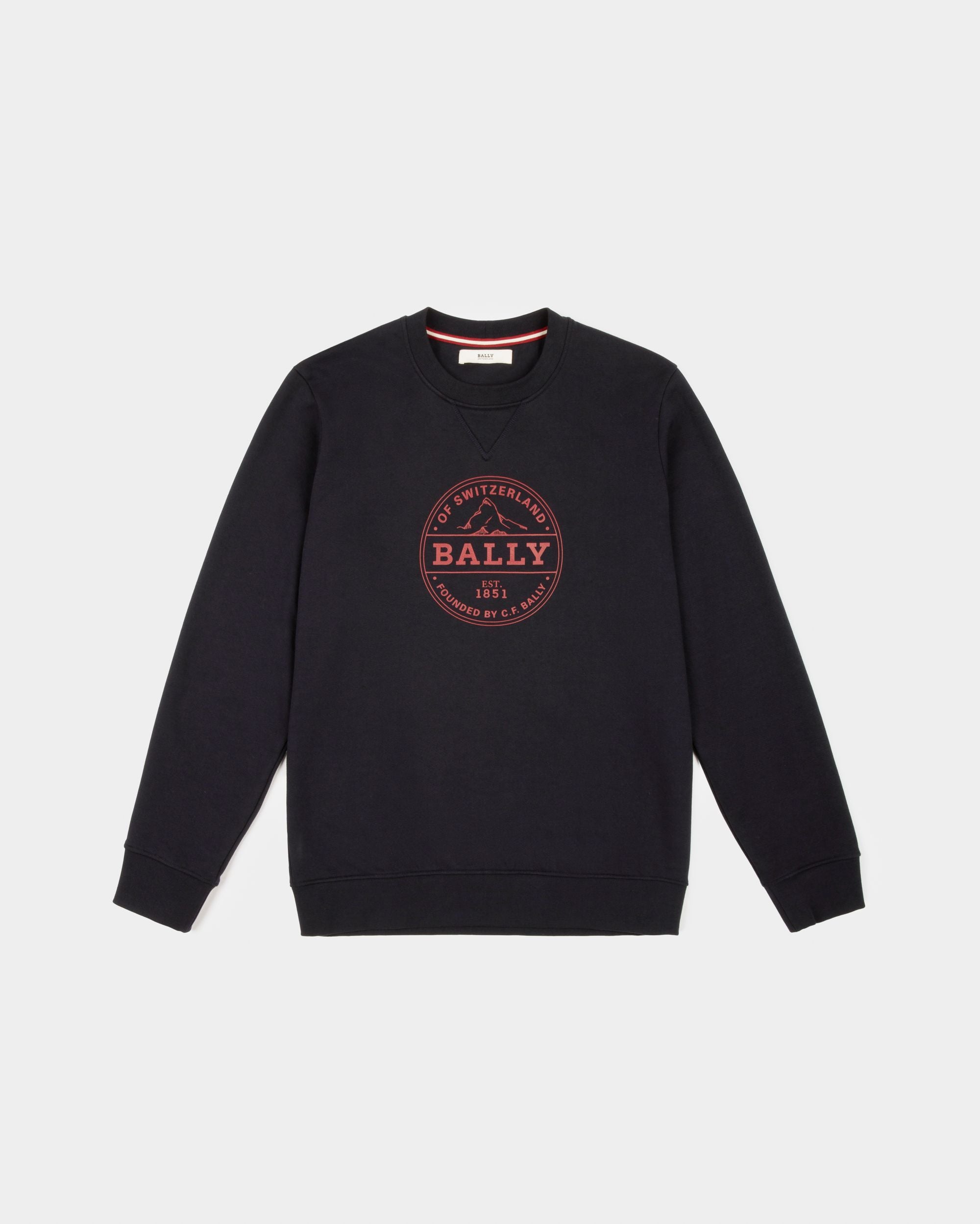 Pull En Coton Bleu Marine - Homme - Bally - 01