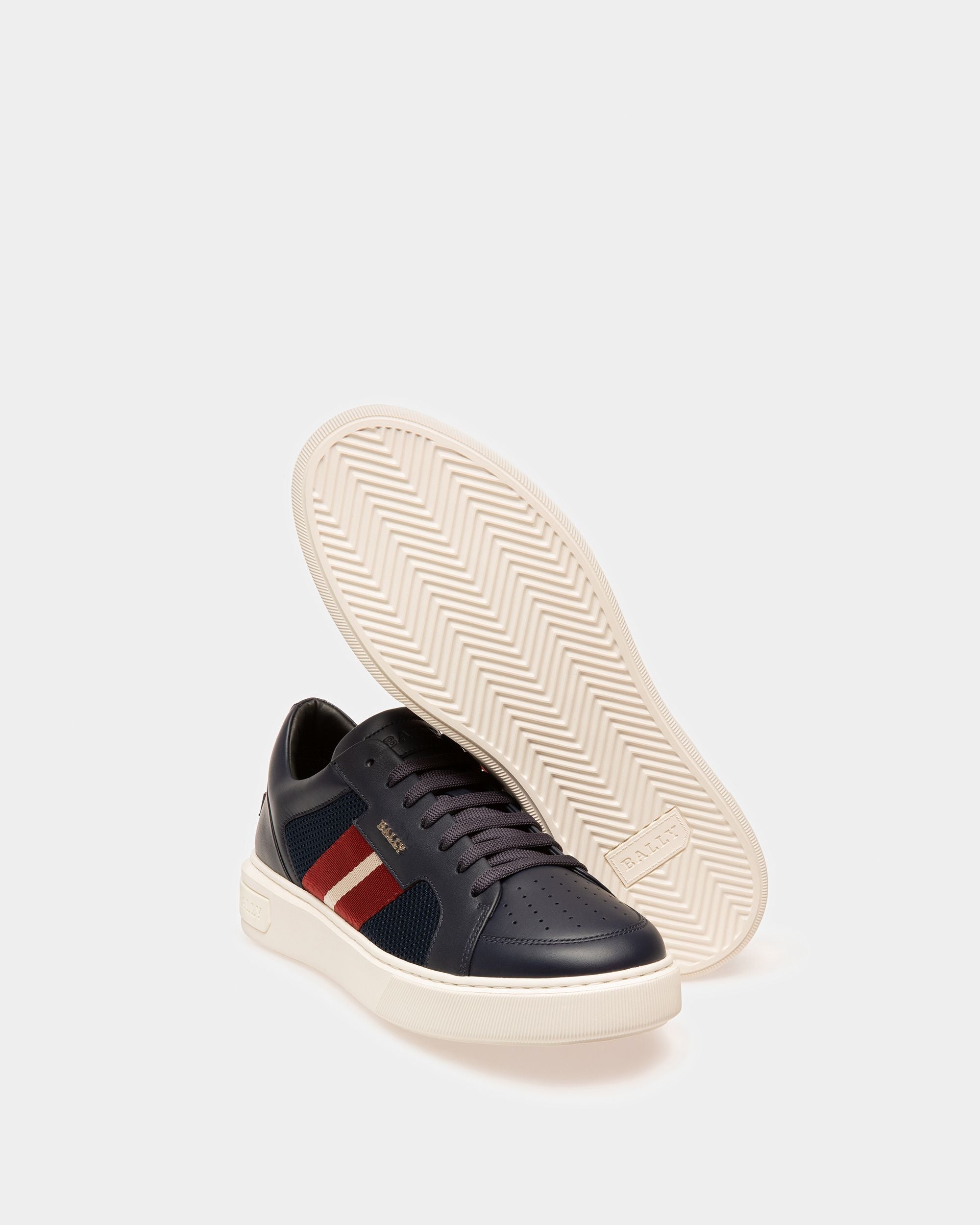 Melys Sneakers En Cuir Bleu Marine - Homme - Bally - 03