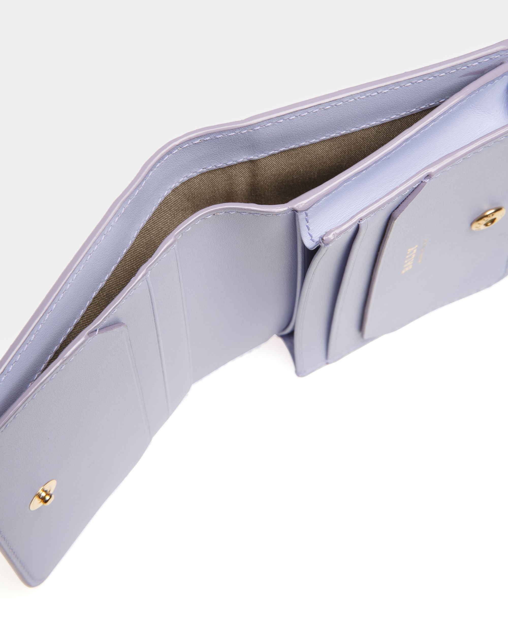 Lettes Porte-Cartes En Cuir Lilas - Femme - Bally - 04