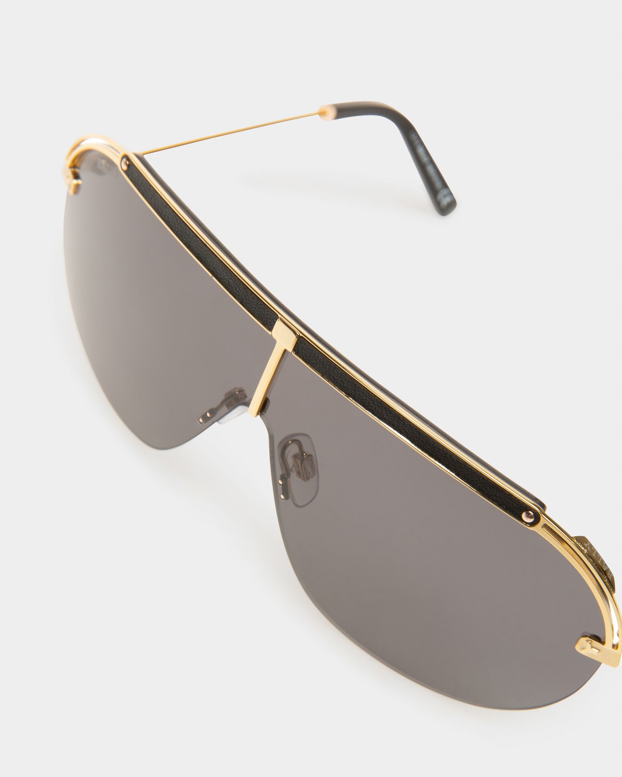 Zola Lunettes De Soleil Métallisées Couleur Or Foncé Brillant Et Verres Fumés - Homme - Bally - 02