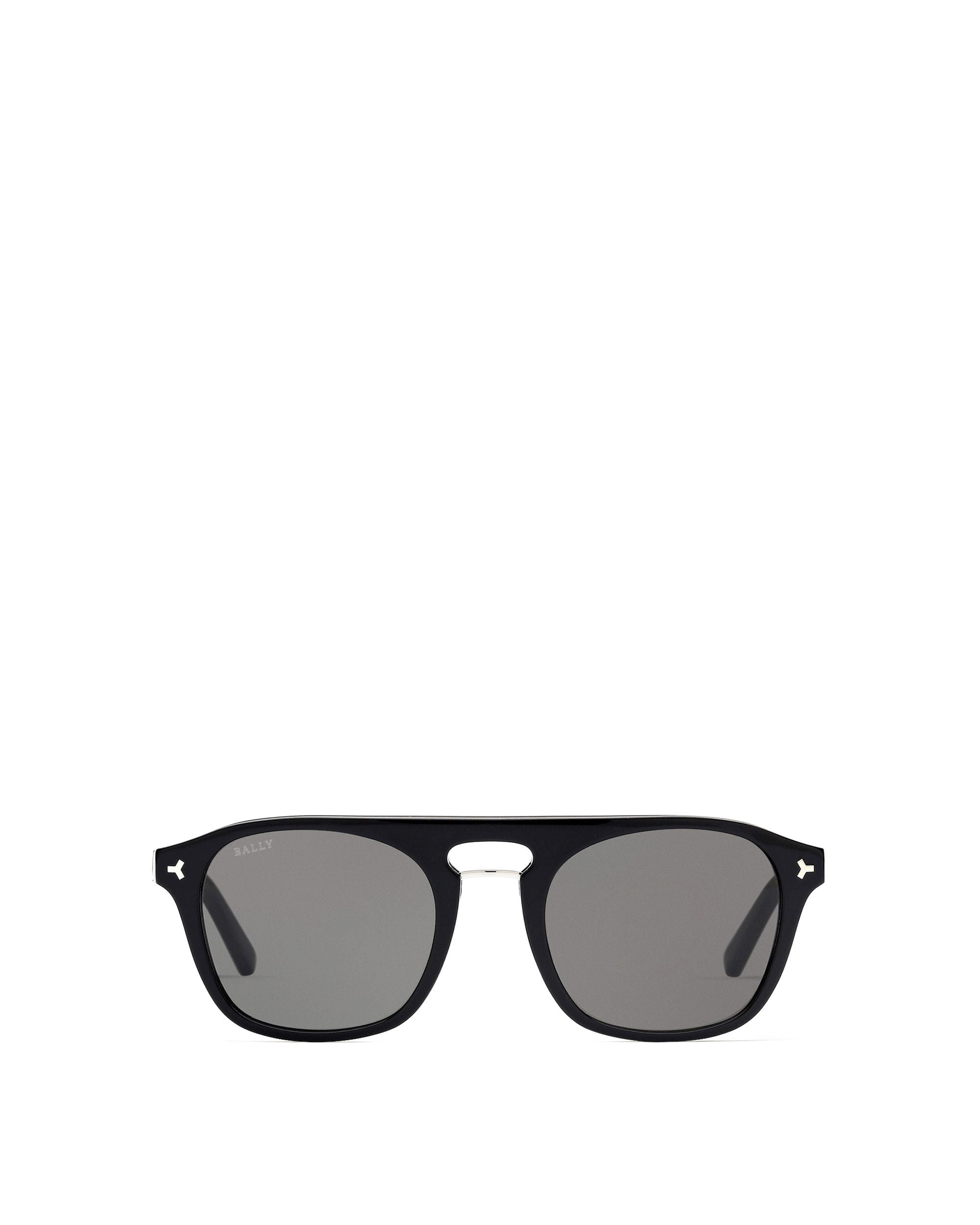 Metropole Lunettes De Soleil En Acétate Noir Brillant Et Verres Fumés - Homme - Bally - 01
