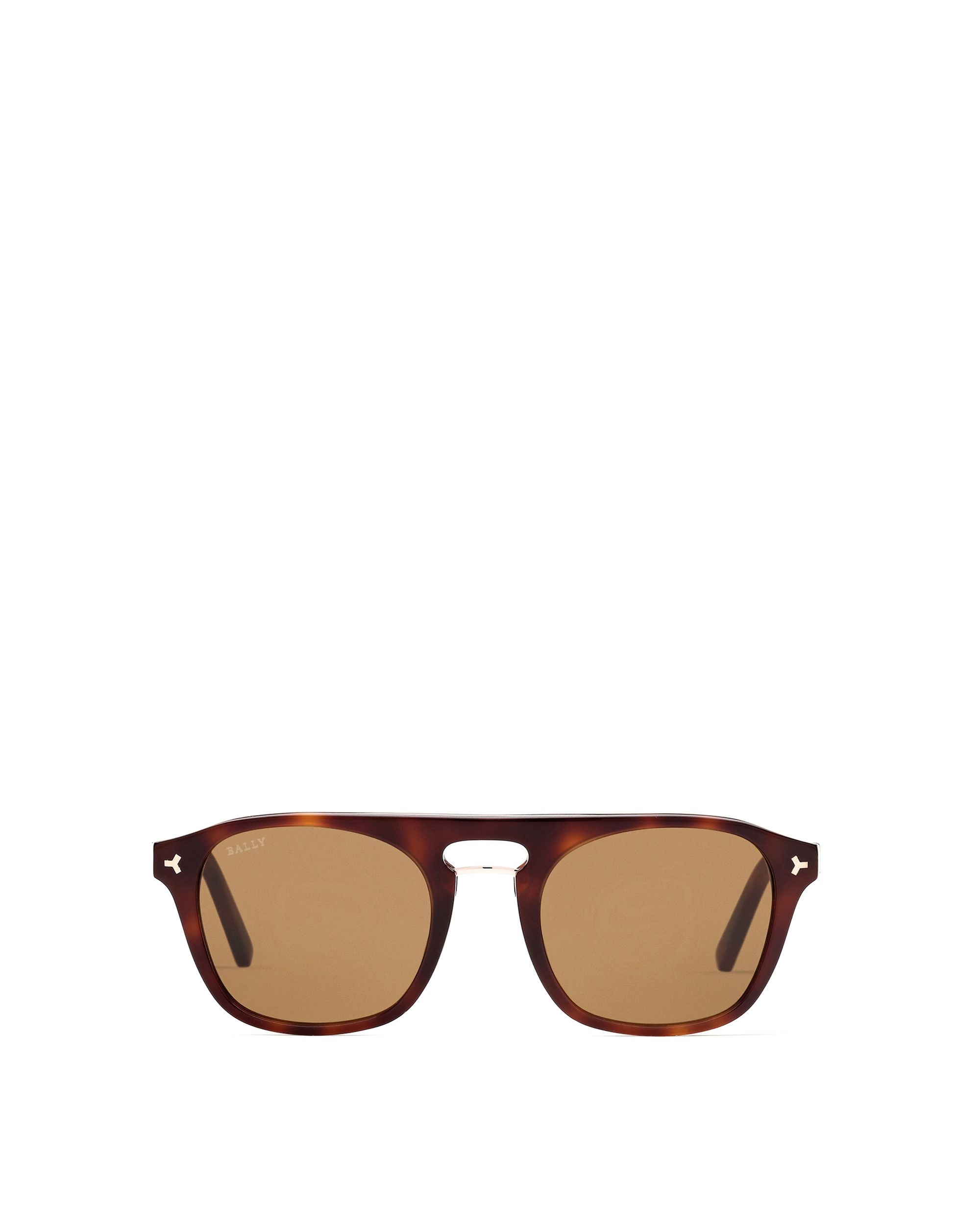 Metropole Lunettes De Soleil En Acétate Havane Foncé Et Verres Marron - Homme - Bally - 01