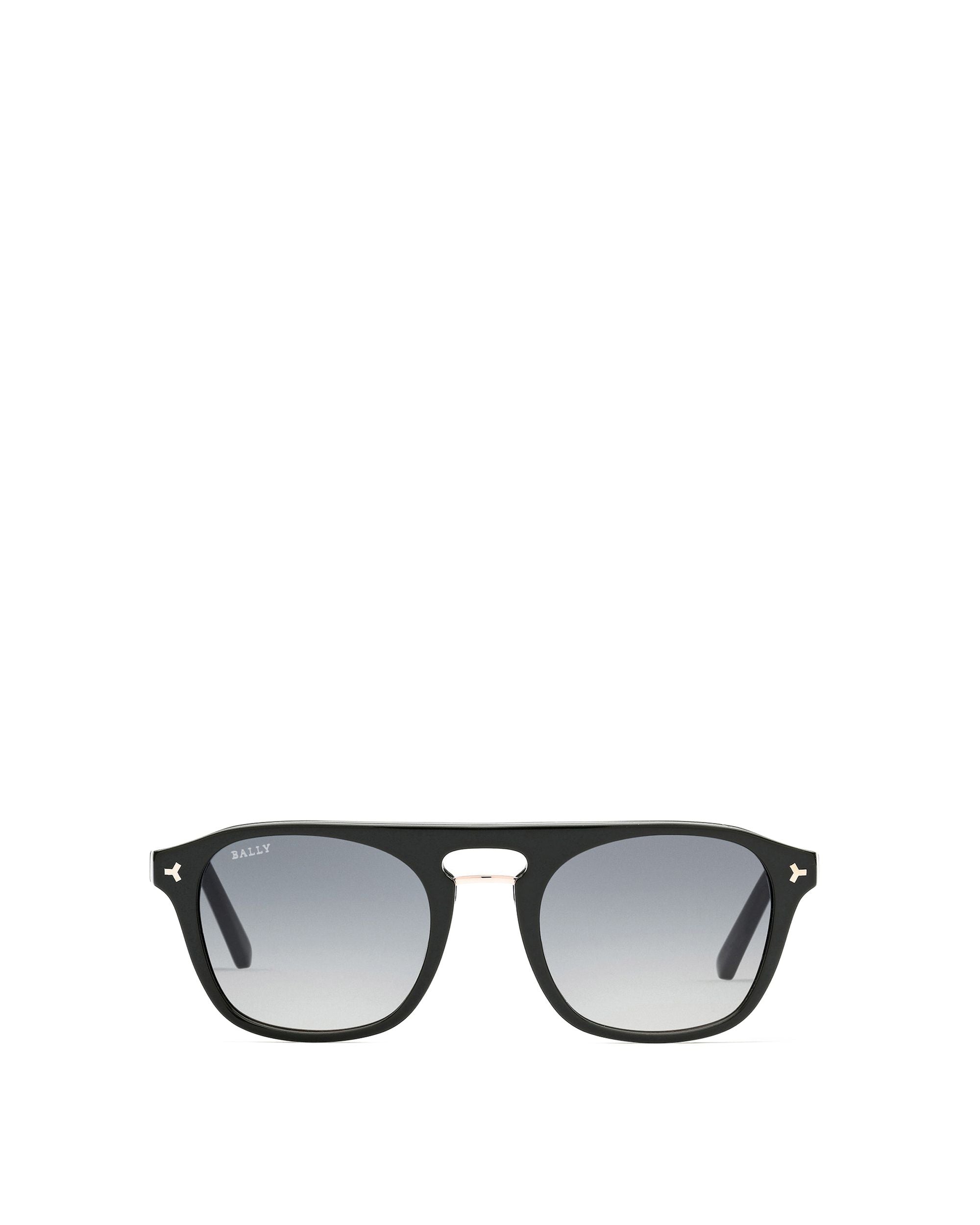 Metropole Lunettes De Soleil En Acétate Vert Foncé Brillant Et Verres Fumés Dégradés - Homme - Bally - 01