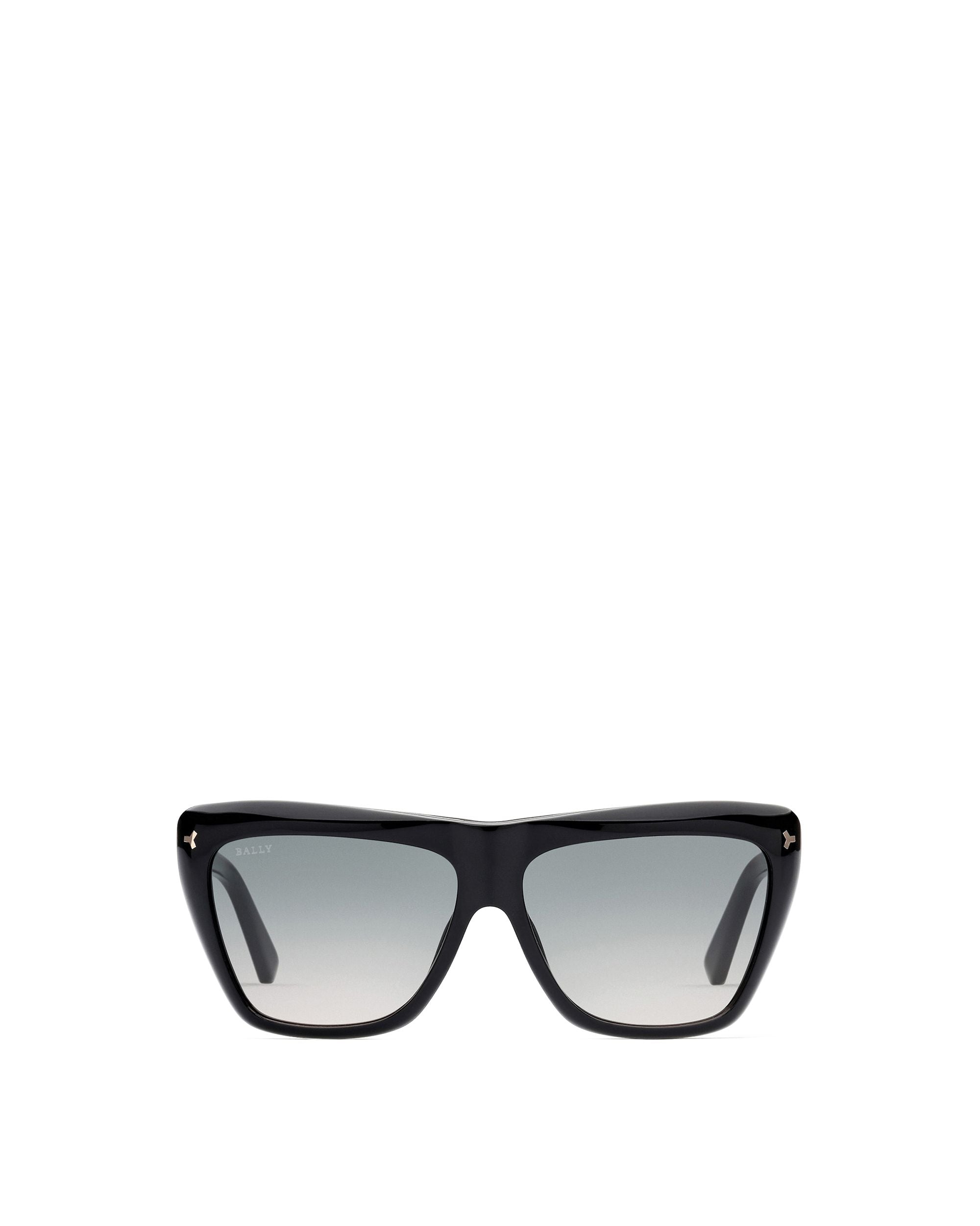 Elektra Lunettes De Soleil En Acétate Noir Brillant Et Verres Fumés Dégradés - Femme - Bally - 01