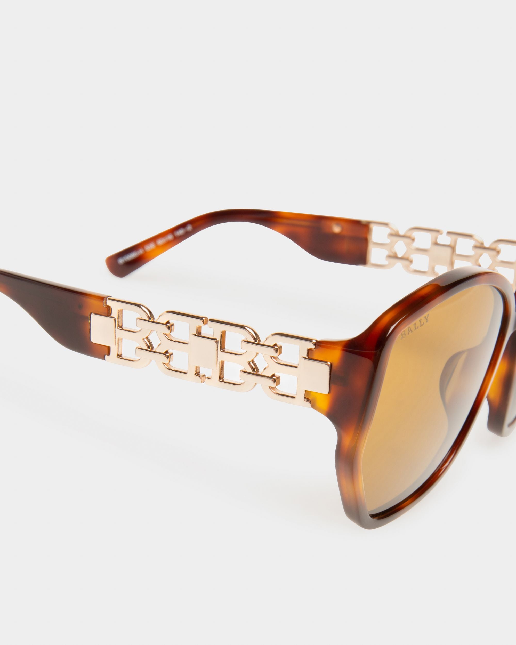 Nouveau Lunettes De Soleil En Acétate Havane Et Verres Marron - Femme - Bally - 02