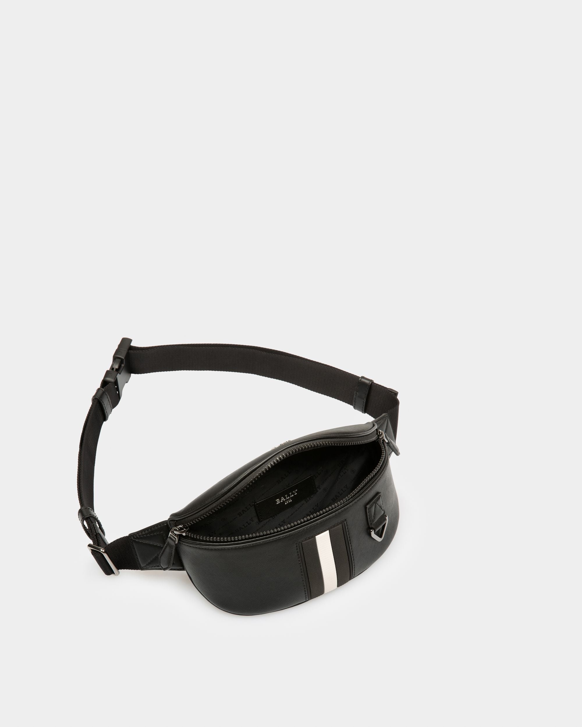 Matey Riñonera En Piel Reciclada De Color Negro - Hombre - Bally - 03