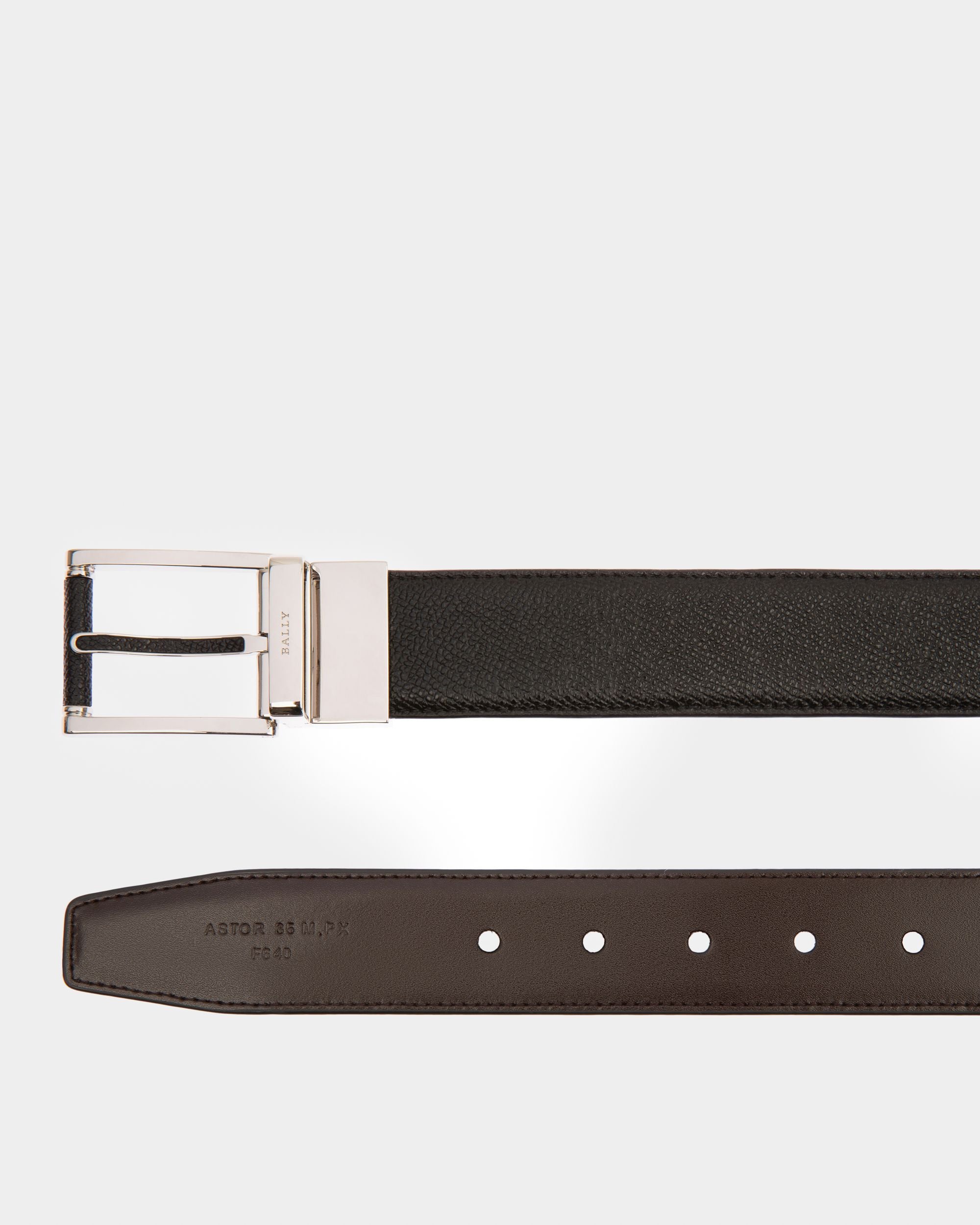Astor Ceinture De 35 mm En Cuir Noir - Homme - Bally - 02