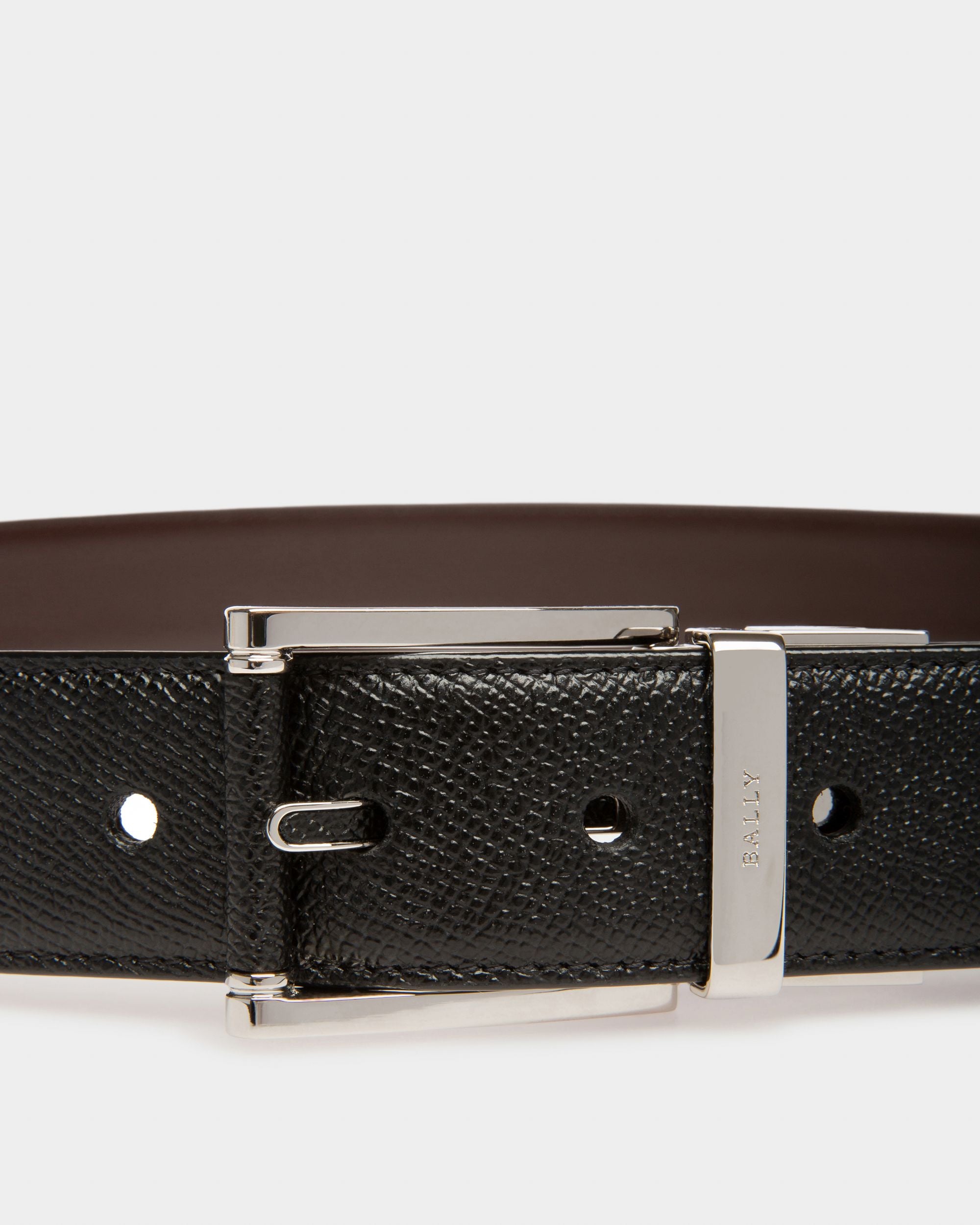 Astor Ceinture De 35 mm En Cuir Noir - Homme - Bally - 03