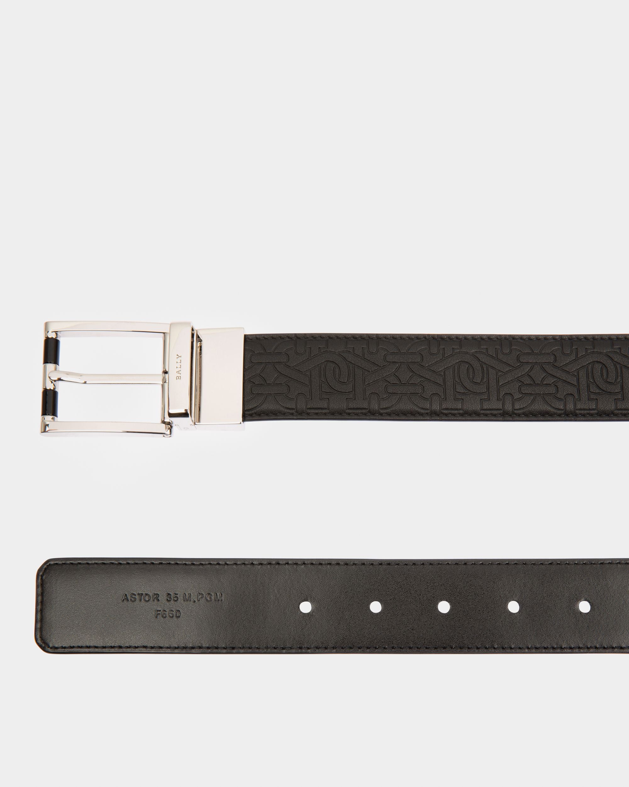 Astor Ceinture 35 Mm En Cuir Noir - Homme - Bally - 02