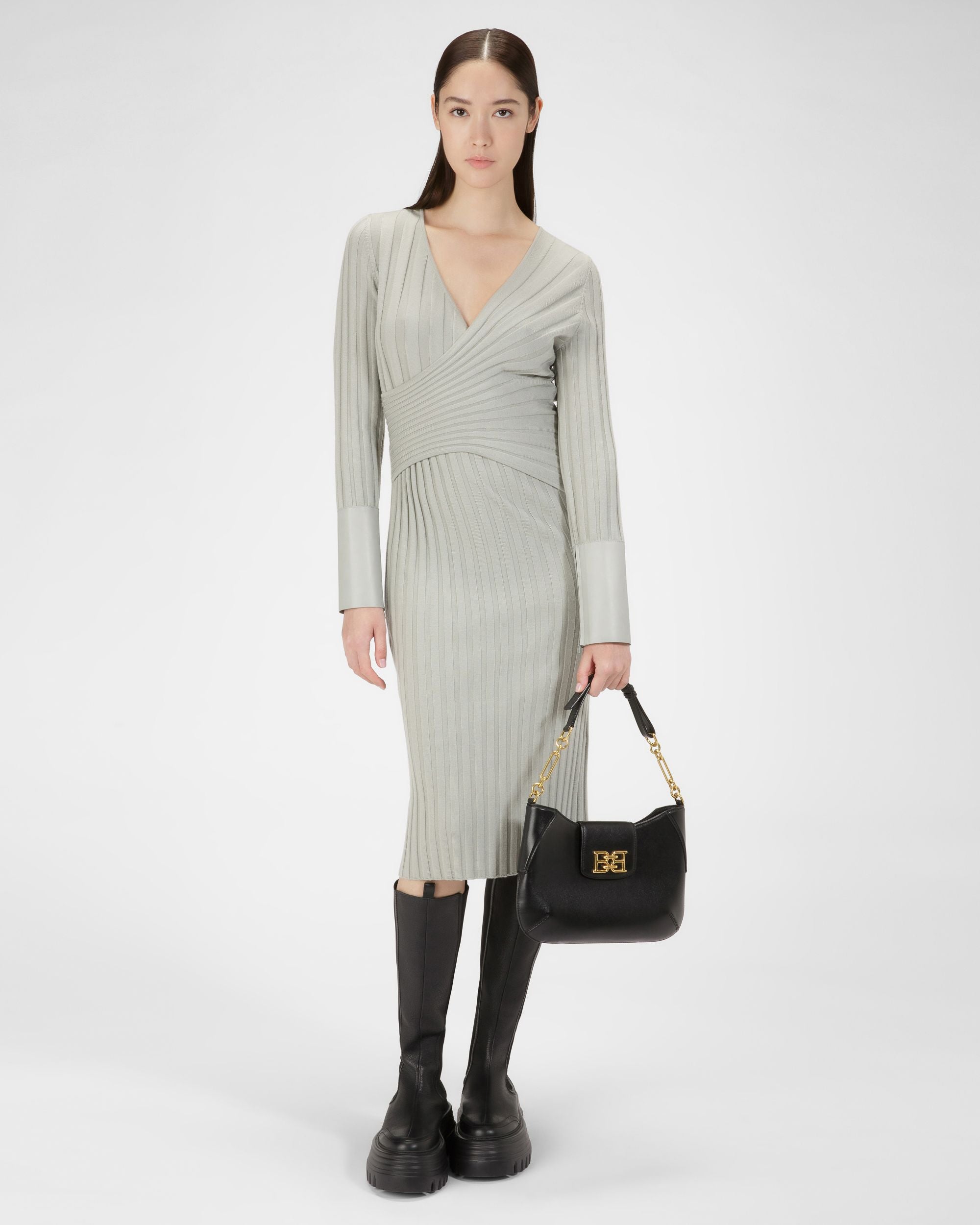 Breanne Sac Porté Épaule En Cuir Noir - Femme - Bally - 02