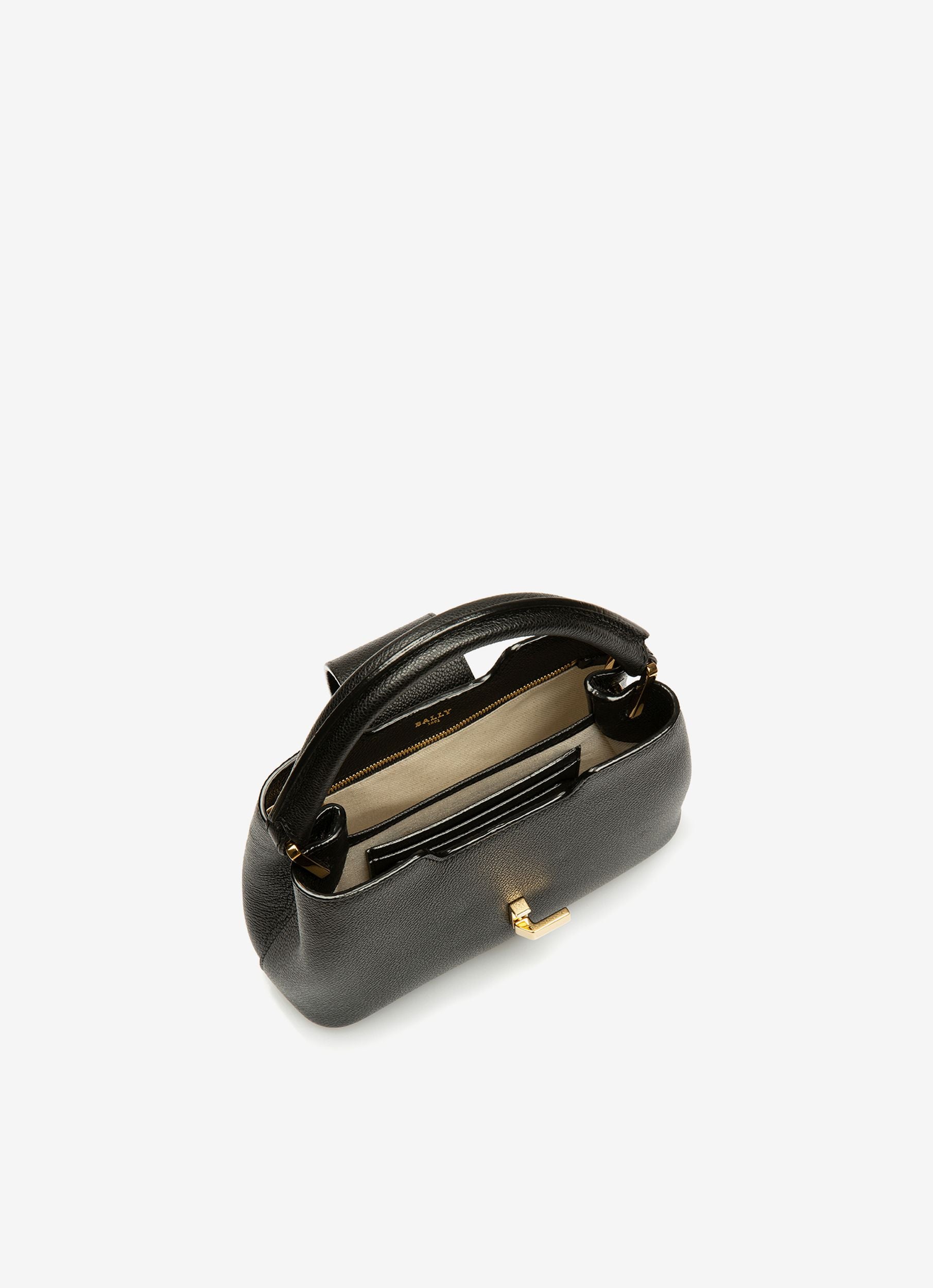 Jorah Small Henkeltasche Aus Schwarzem Leder - Damen - Bally - 04