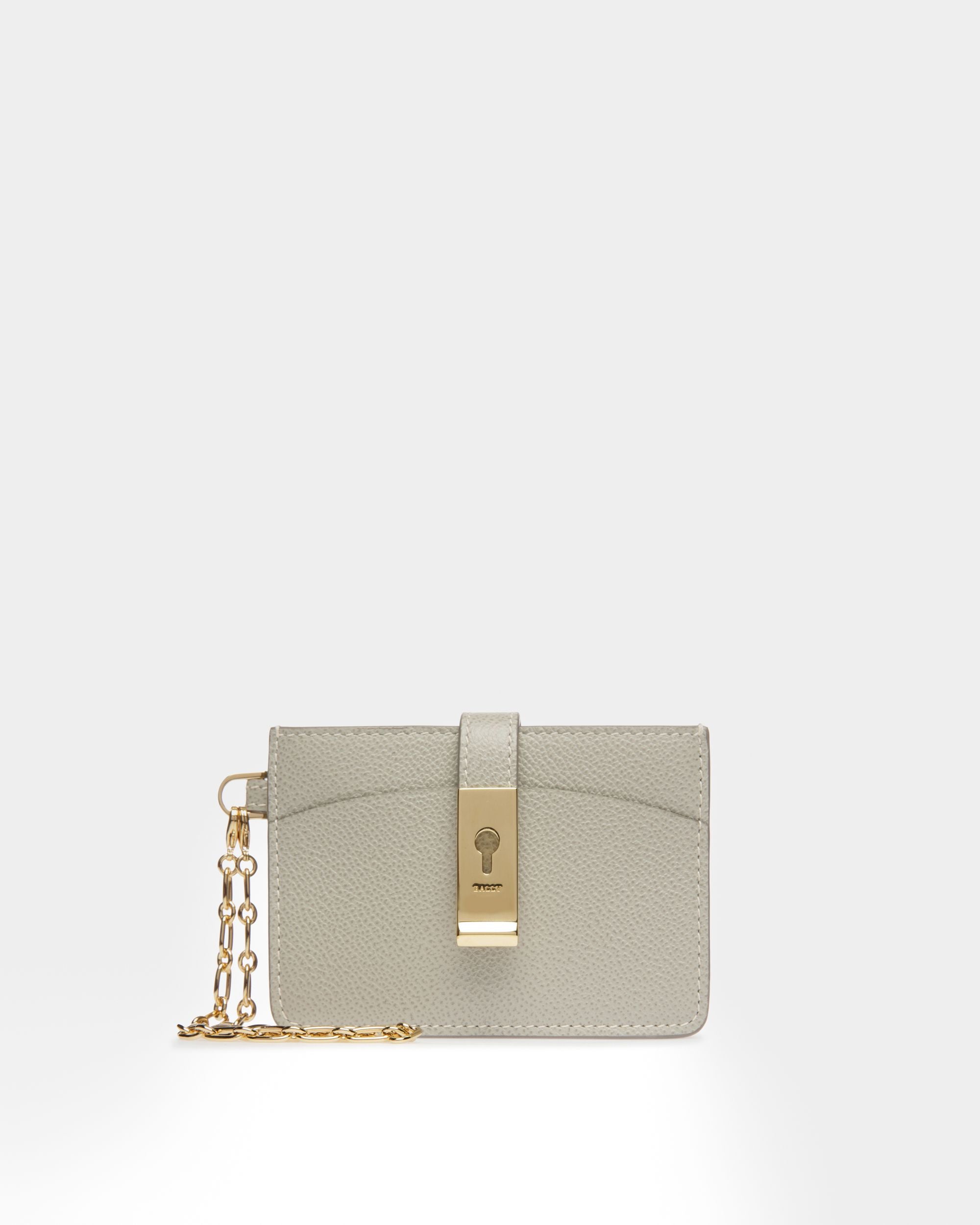 Ava Porte-Cartes En Cuir Bleu Clair - Femme - Bally - 01