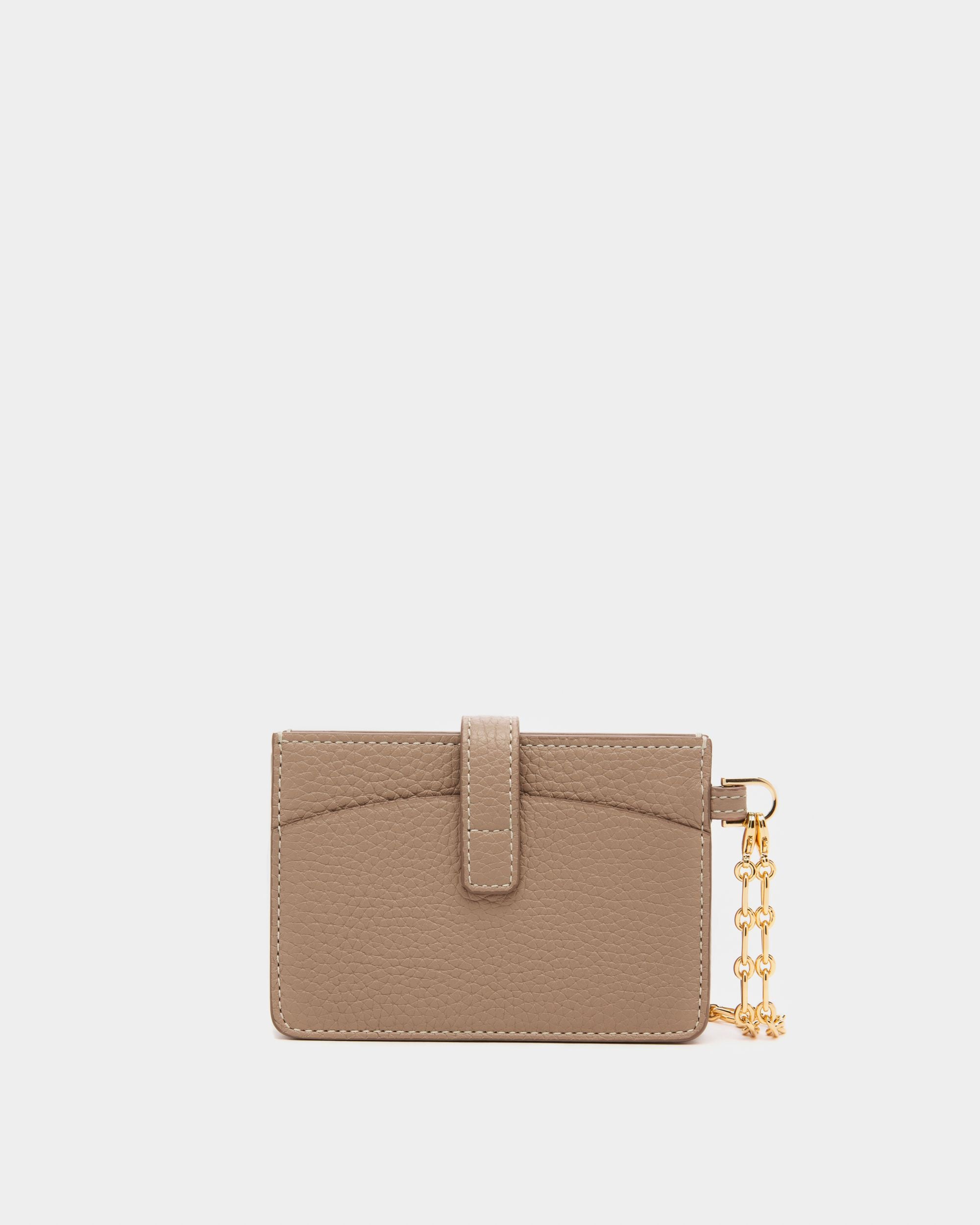 Ava Porte-Cartes En Cuir Taupe - Femme - Bally - 02