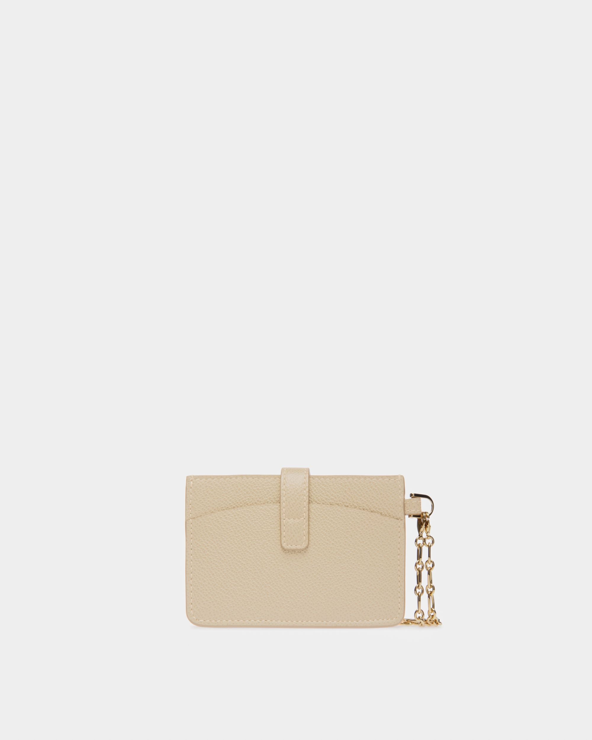 Ava Porte-Cartes En Cuir Beige Clair - Femme - Bally - 02