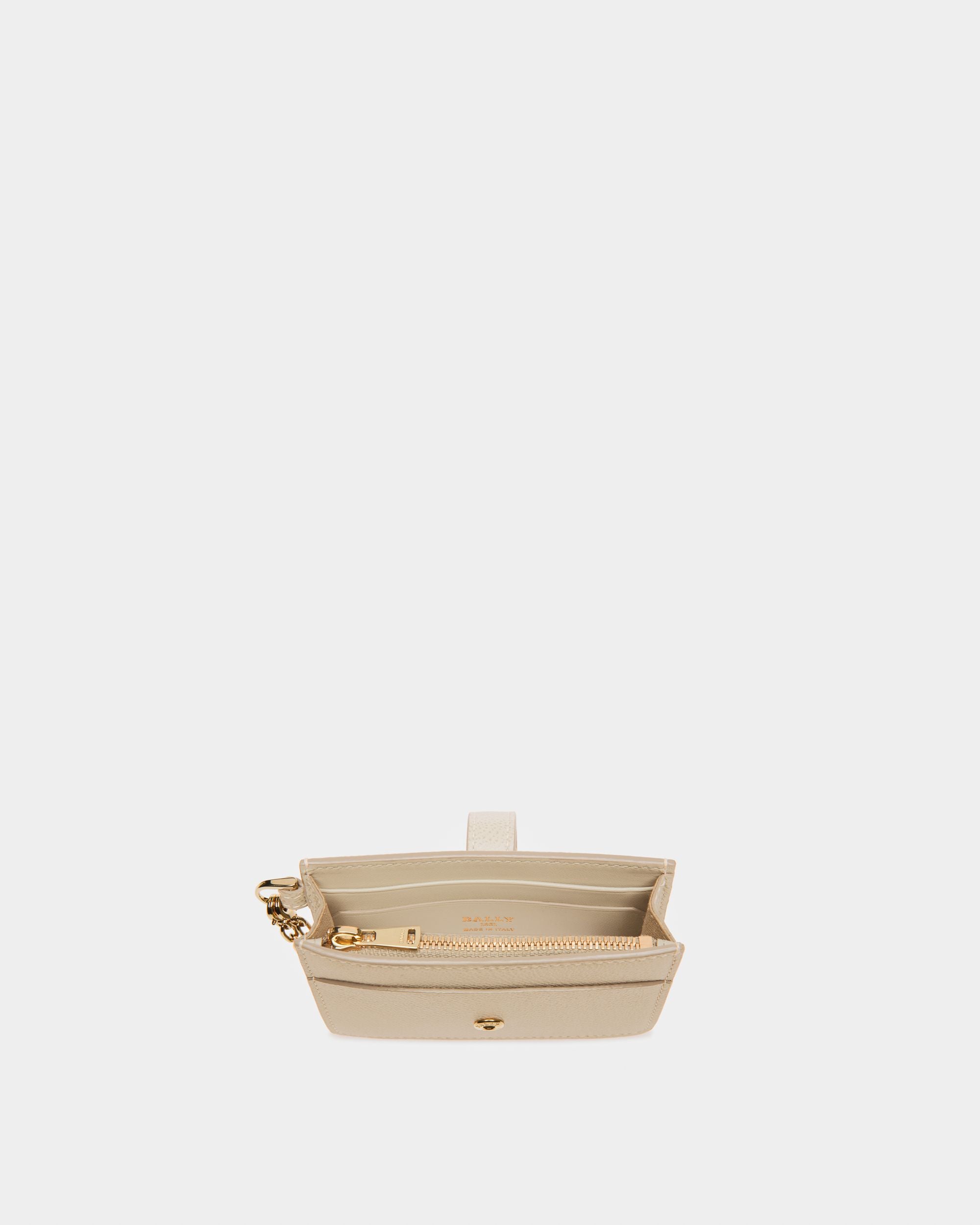 Ava Porte-Cartes En Cuir Beige Clair - Femme - Bally - 03