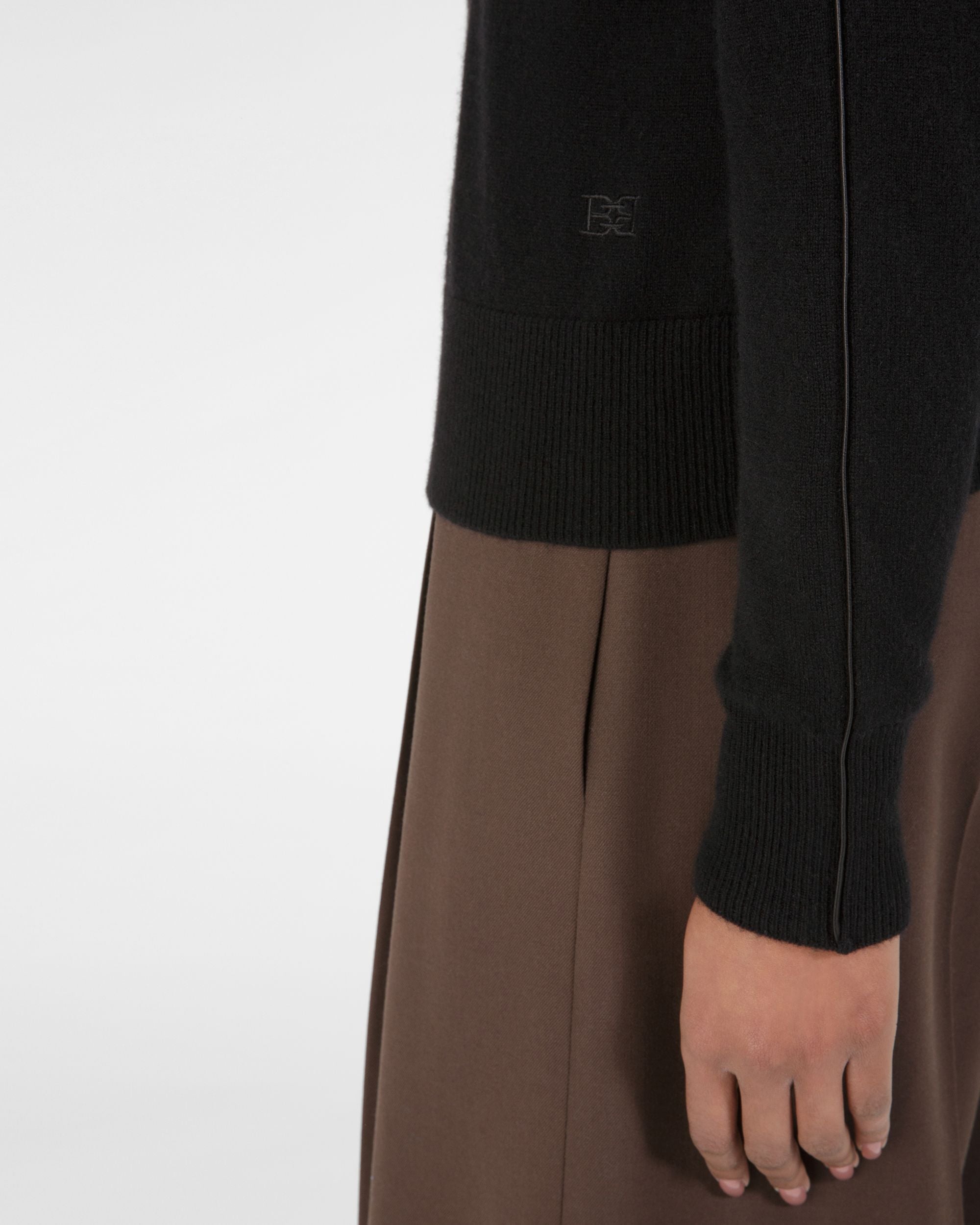 Oberteil Aen Schwarzem Kaschmir - Damen - Bally - 02