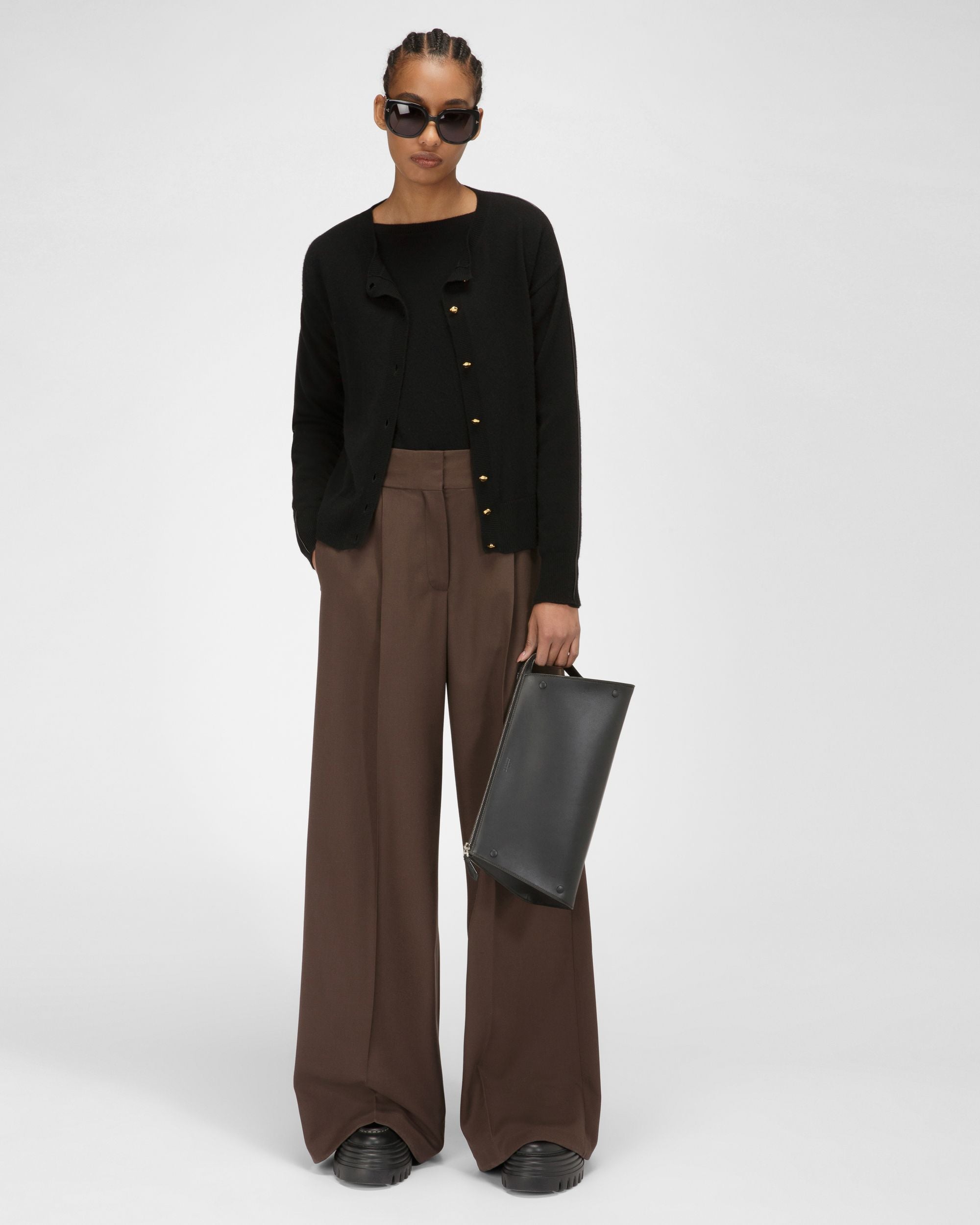 Oberteil Aen Schwarzem Kaschmir - Damen - Bally - 04