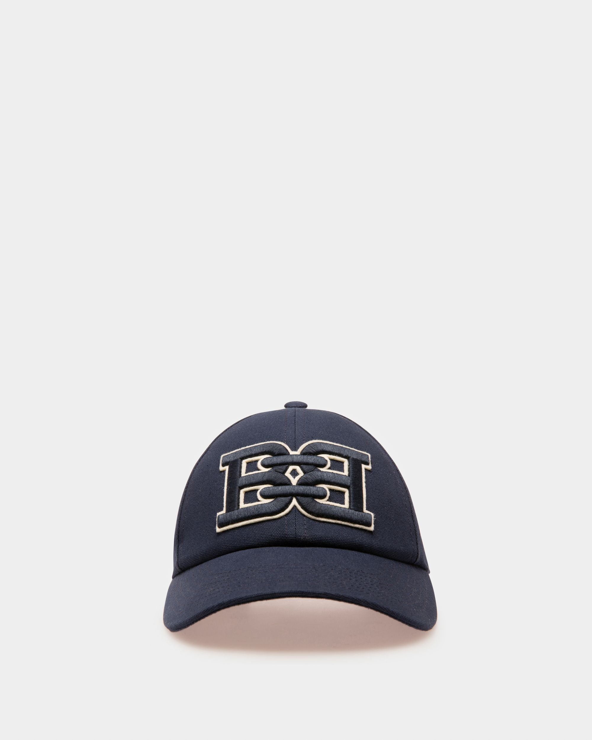 Casquette B-Chain En Coton Bleu Marine - Homme - Bally - 01