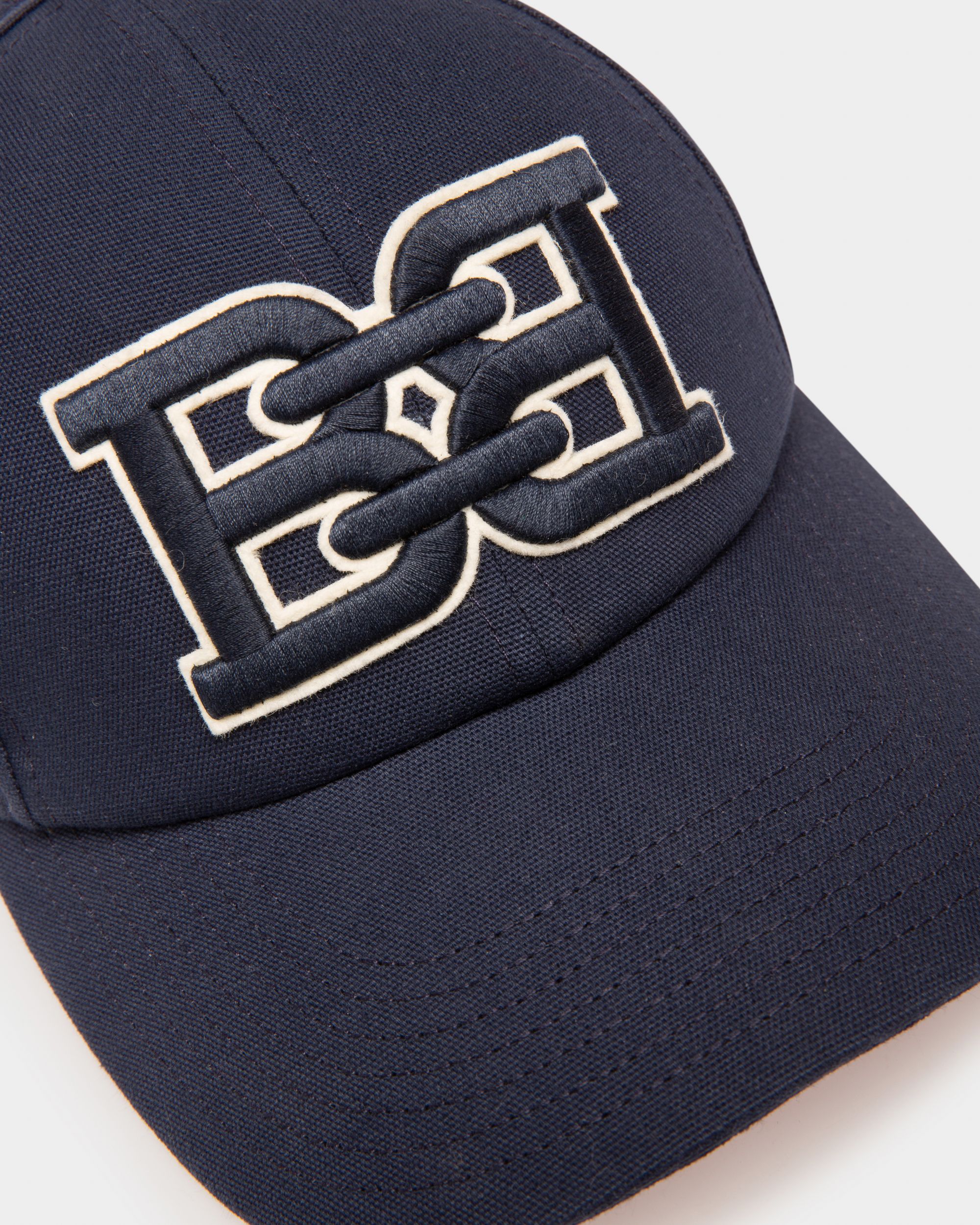 Casquette B-Chain En Coton Bleu Marine - Homme - Bally - 03