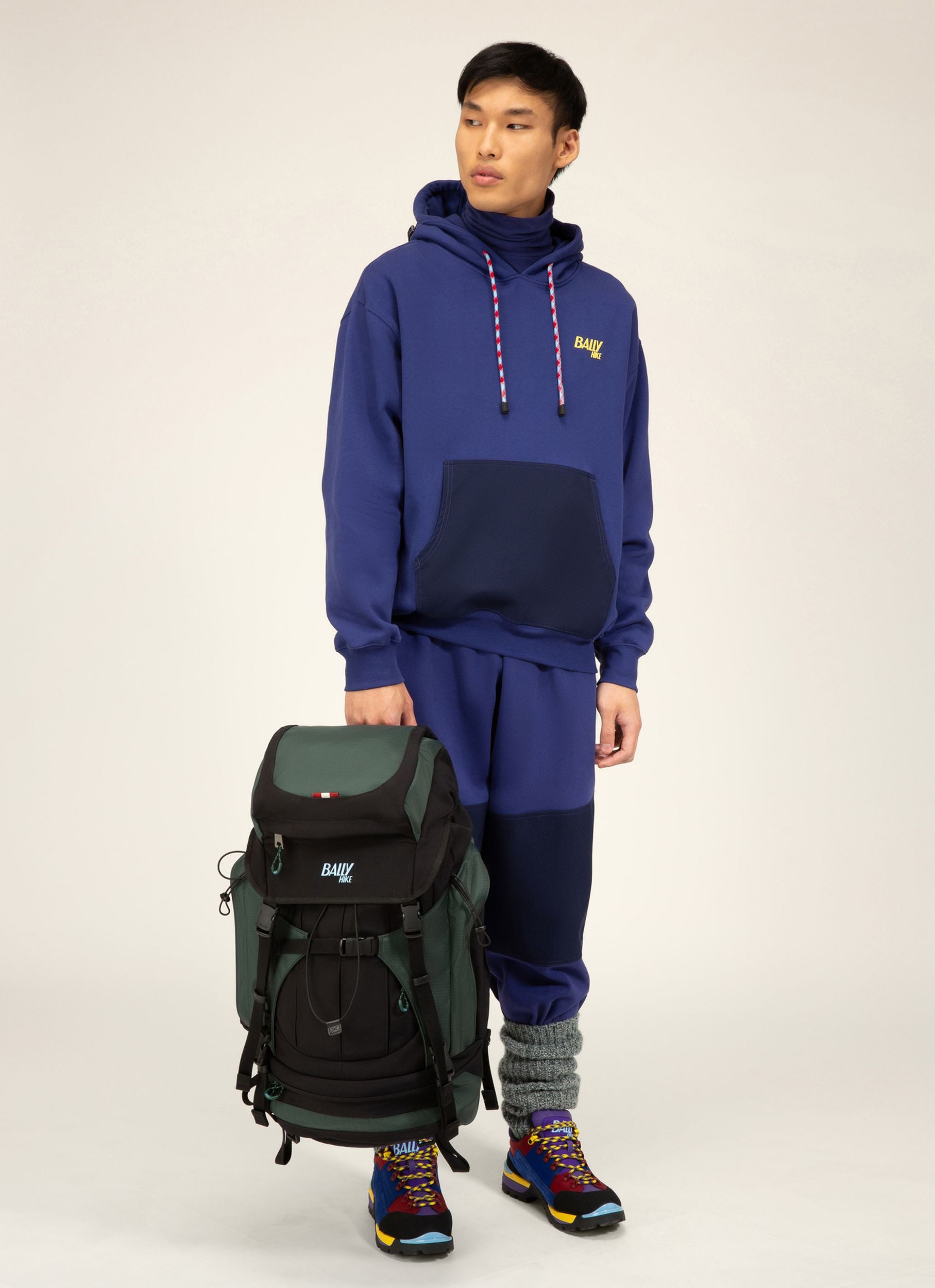 Bally Hike 3 Stoffrucksack In Schwarz Und Grün - Herren - Bally - 01