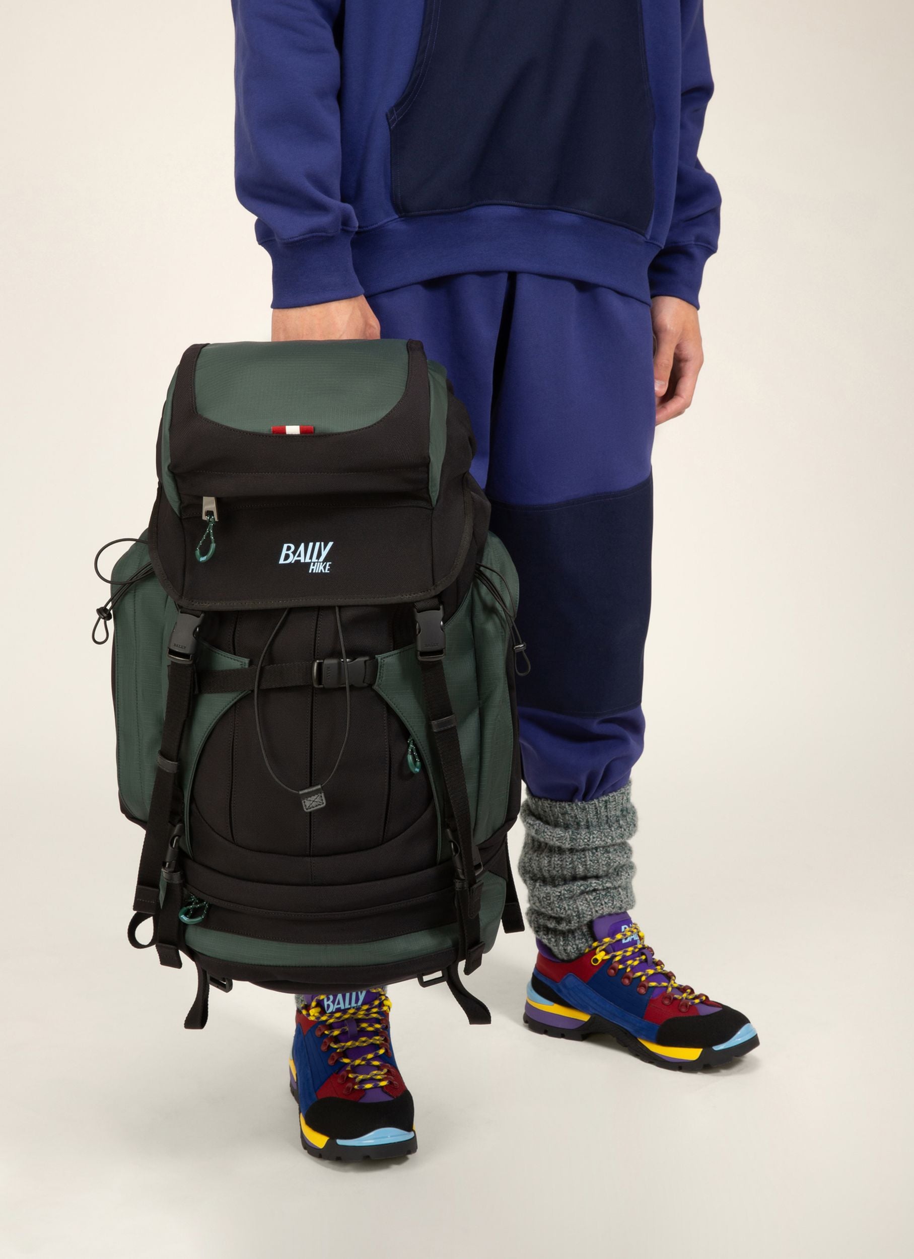 Bally Hike 3 Stoffrucksack In Schwarz Und Grün - Herren - Bally - 02