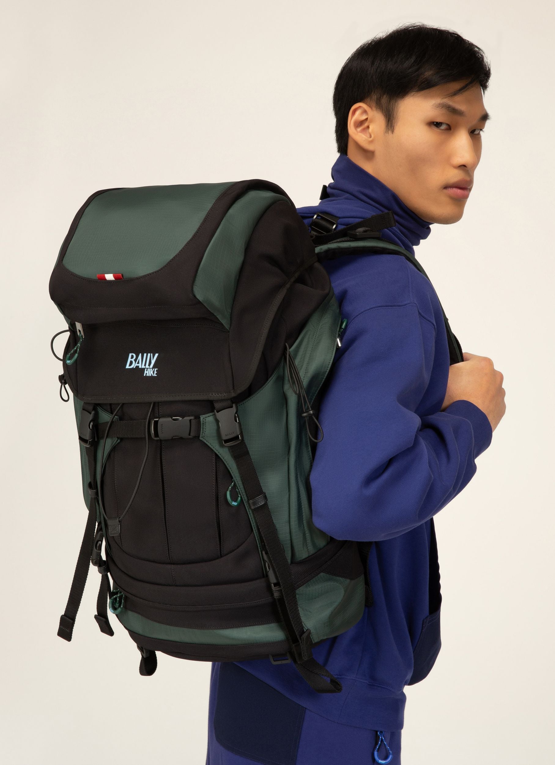 Bally Hike 3 Stoffrucksack In Schwarz Und Grün - Herren - Bally - 03