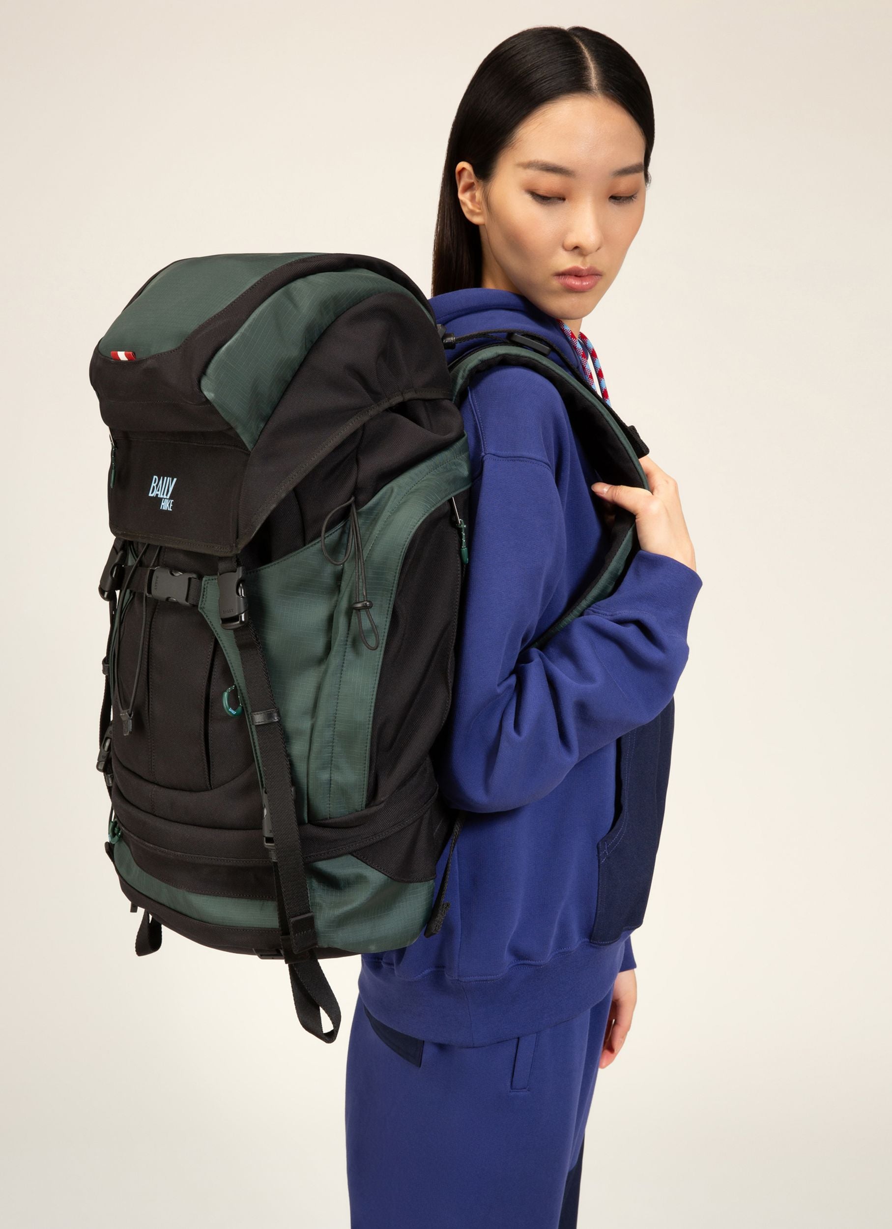 Bally Hike 3 Stoffrucksack In Schwarz Und Grün - Herren - Bally - 06
