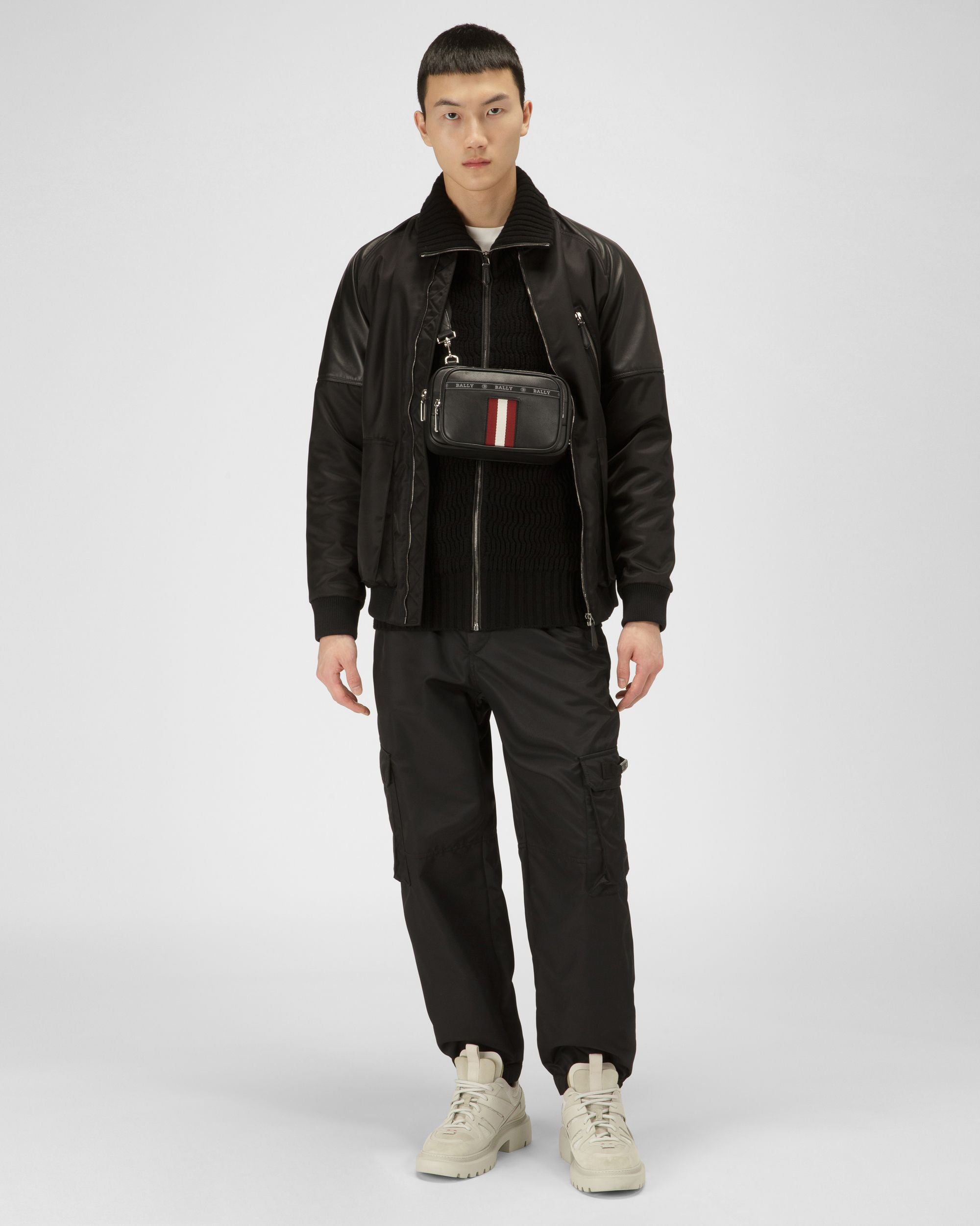 Hadd Sac Bandoulière En Cuir Noir - Homme - Bally - 02