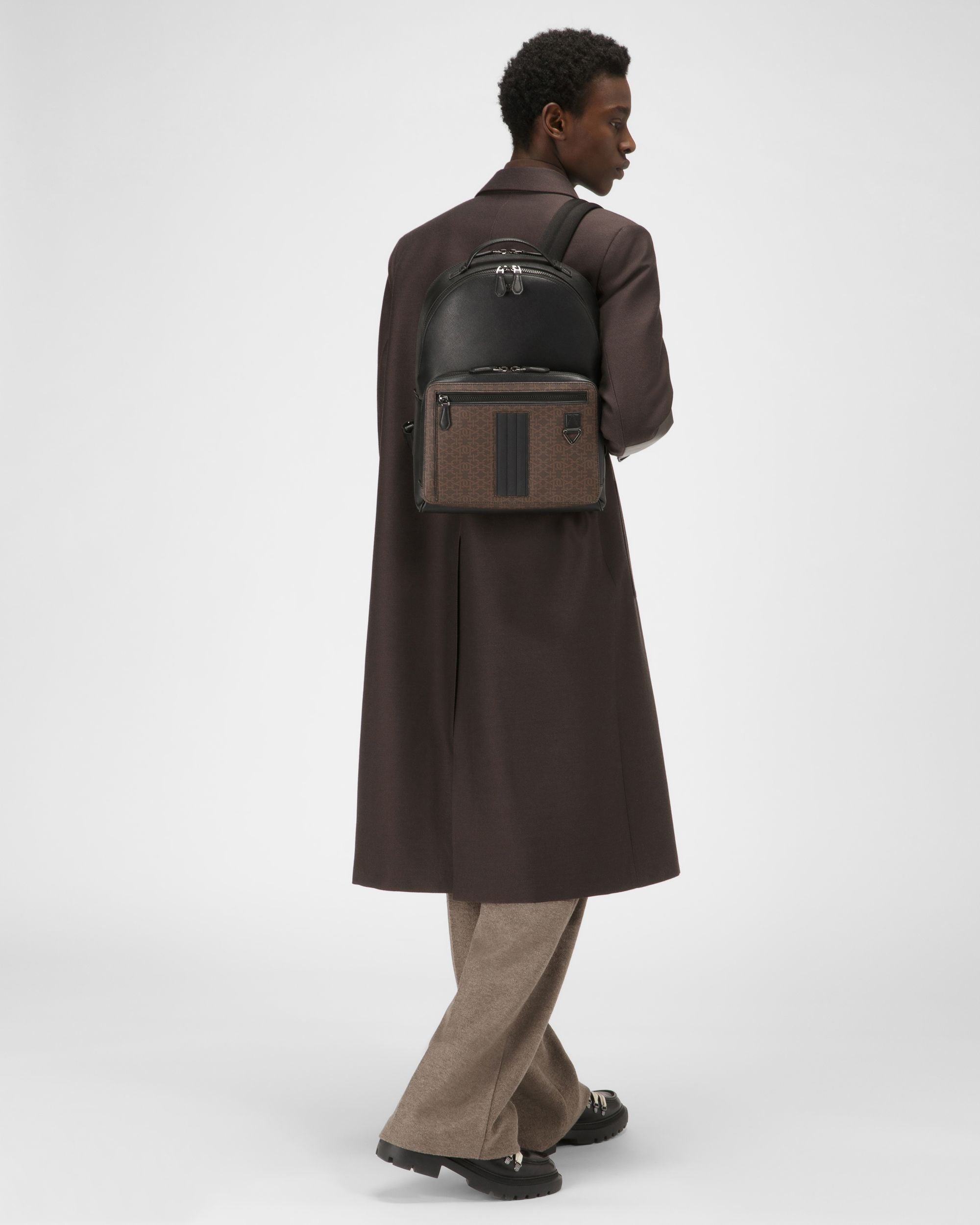 Mavrick Sac À Dos En Tpu Noir Et Marron - Homme - Bally - 02