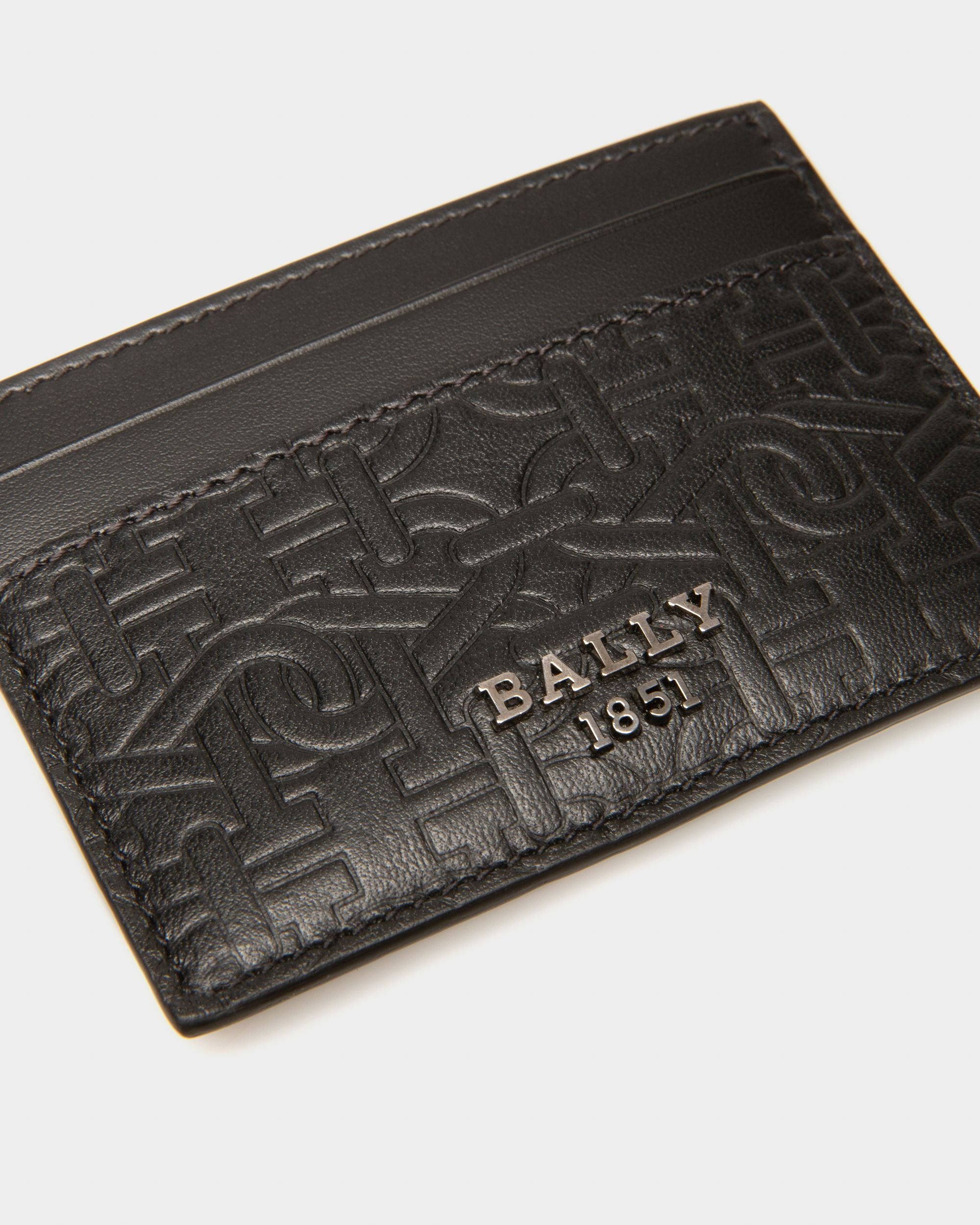 Bhar Porte-Cartes En Cuir Noir - Homme - Bally - 04