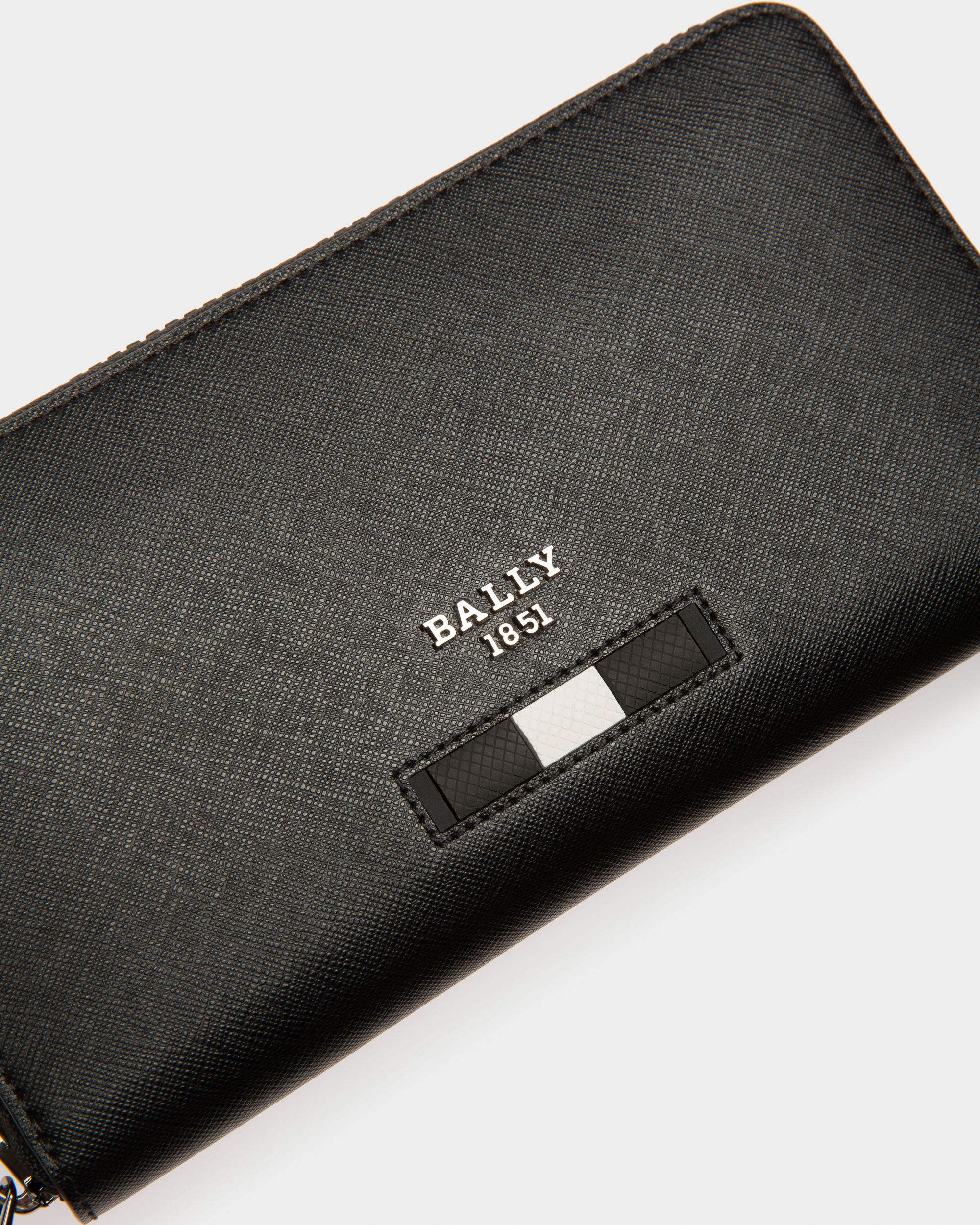 Balen Reisebrieftasche Aus Schwarzem Recycling-Leder - Herren - Bally - 04