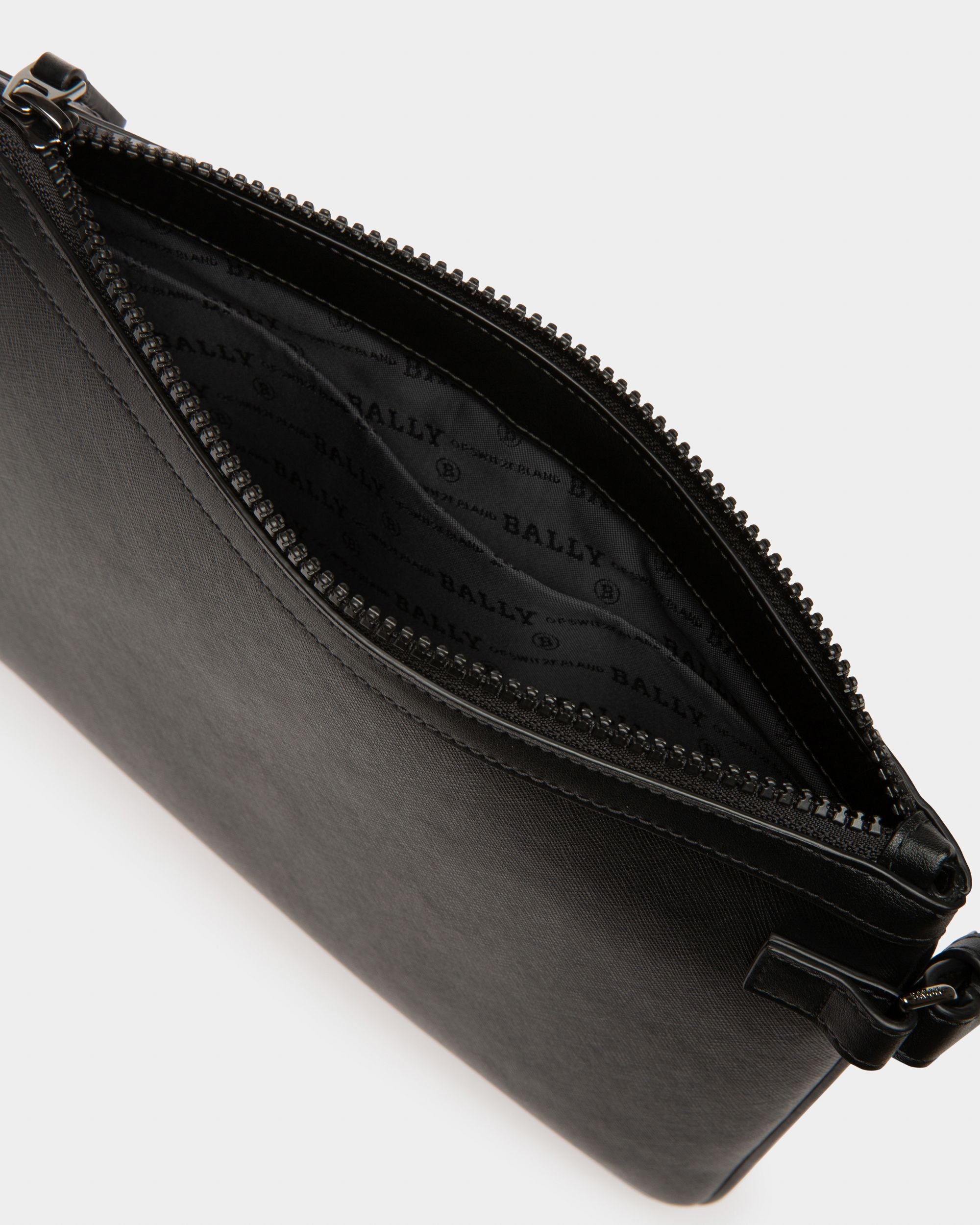 Bex Pochette En Cuir Recyclé Noir - Homme - Bally - 04