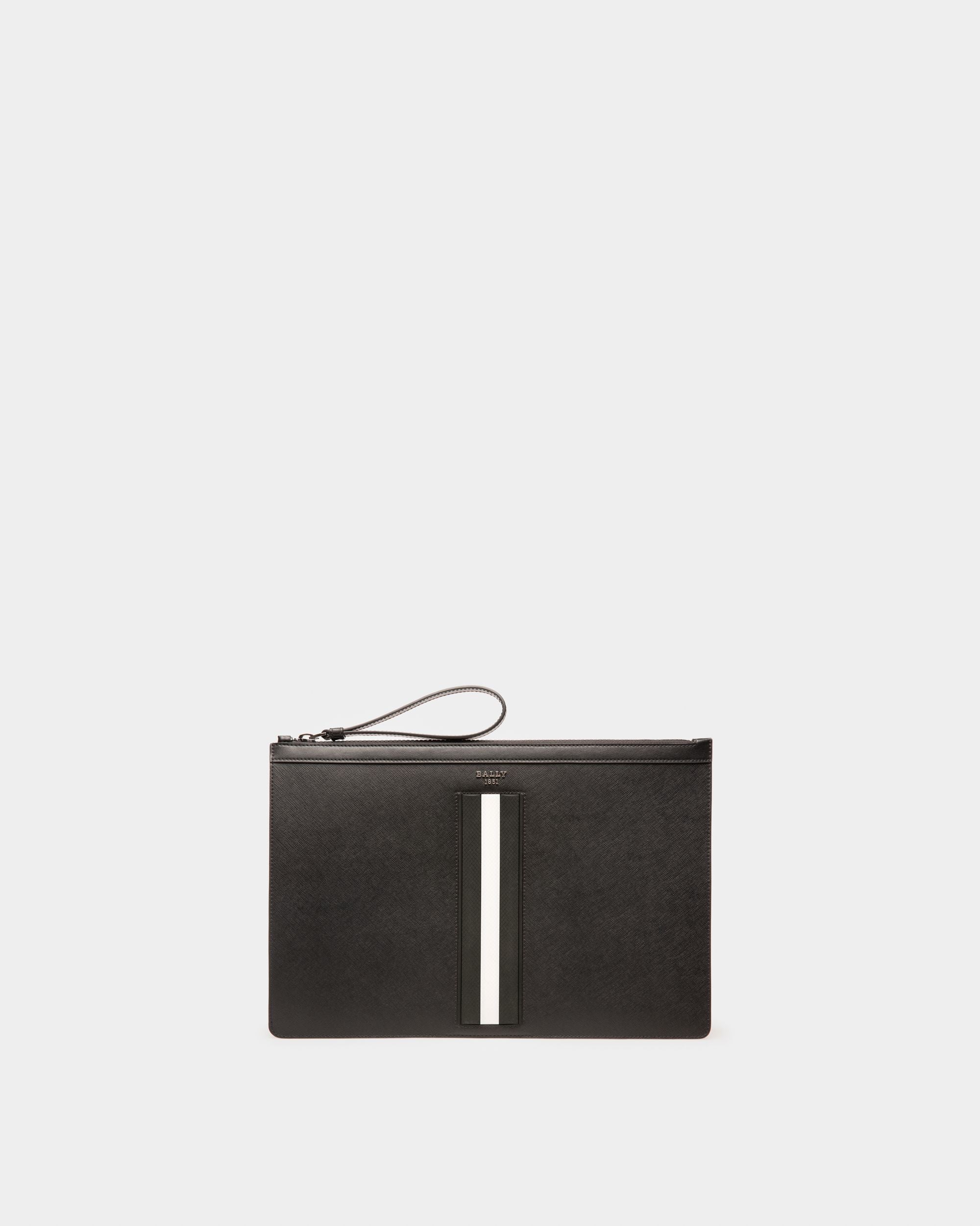 Bollis Pochette En Cuir Recyclé Noir - Homme - Bally - 01