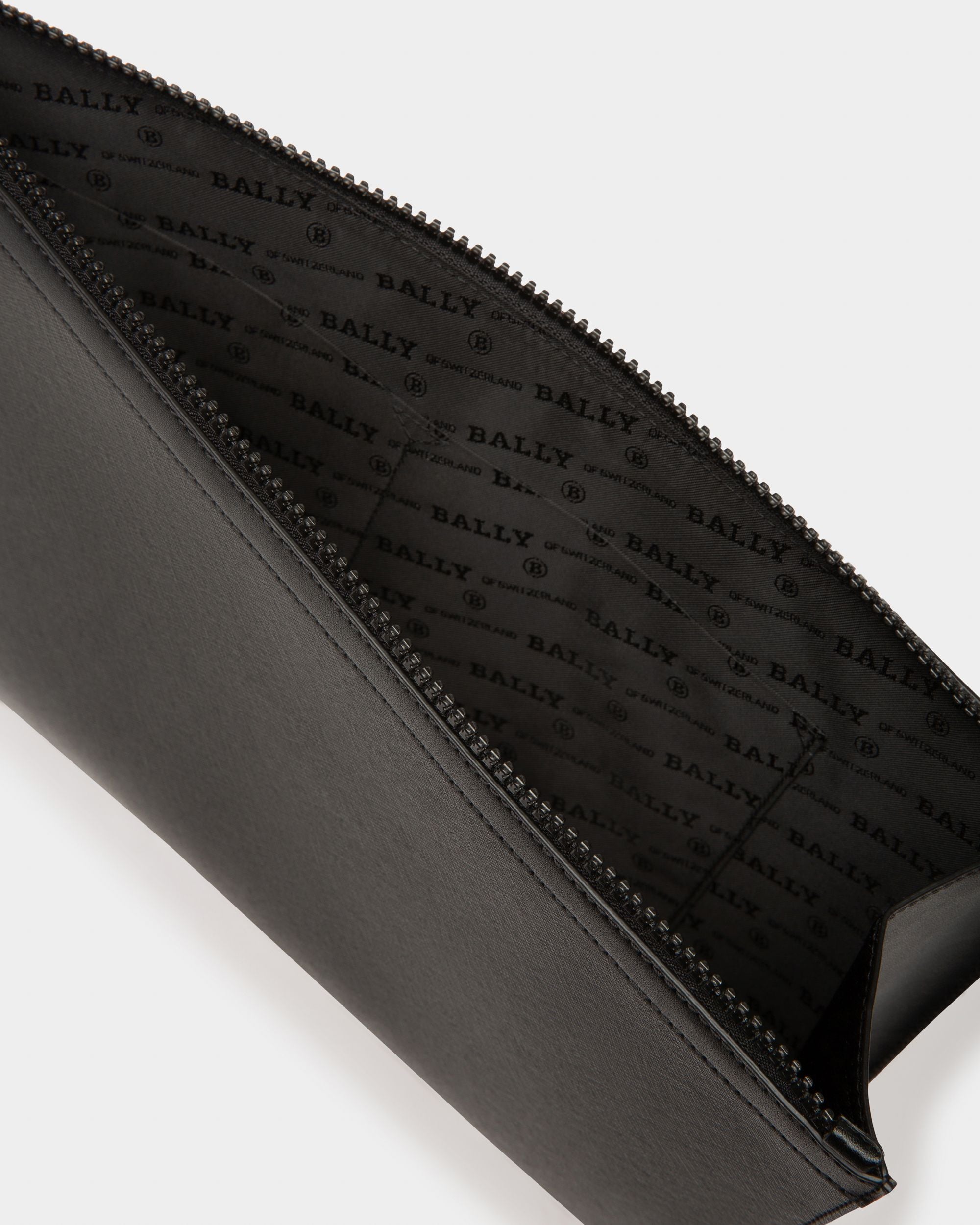 Bollis Pochette En Cuir Recyclé Noir - Homme - Bally - 04